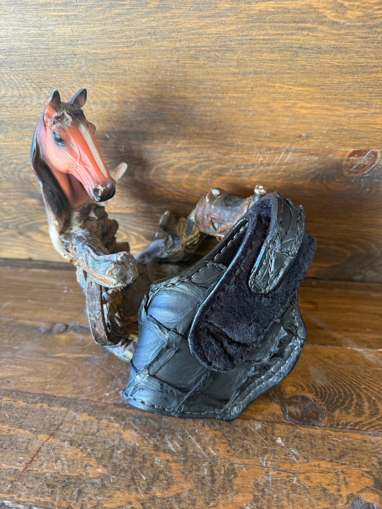 Black/gold Matte Pirarucu skin compact holster (1911)