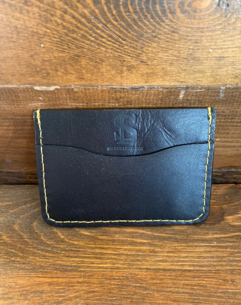 Yellow ostrich skin cardholder