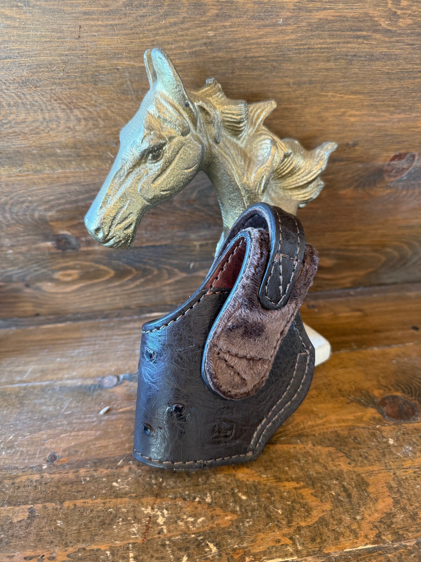 Nicotine brown ostrich compact holster (1911)