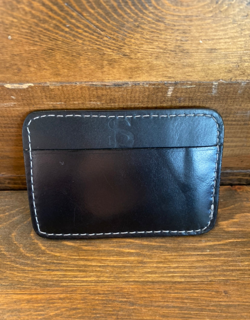 Gray alligator skin cardholder