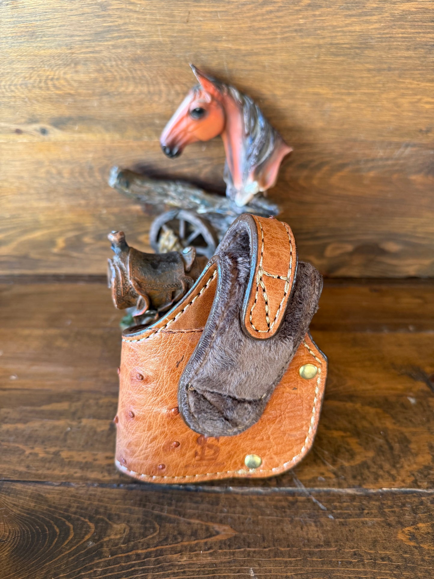 Rustic Conac ostrich skin luxury compact holster (1911)