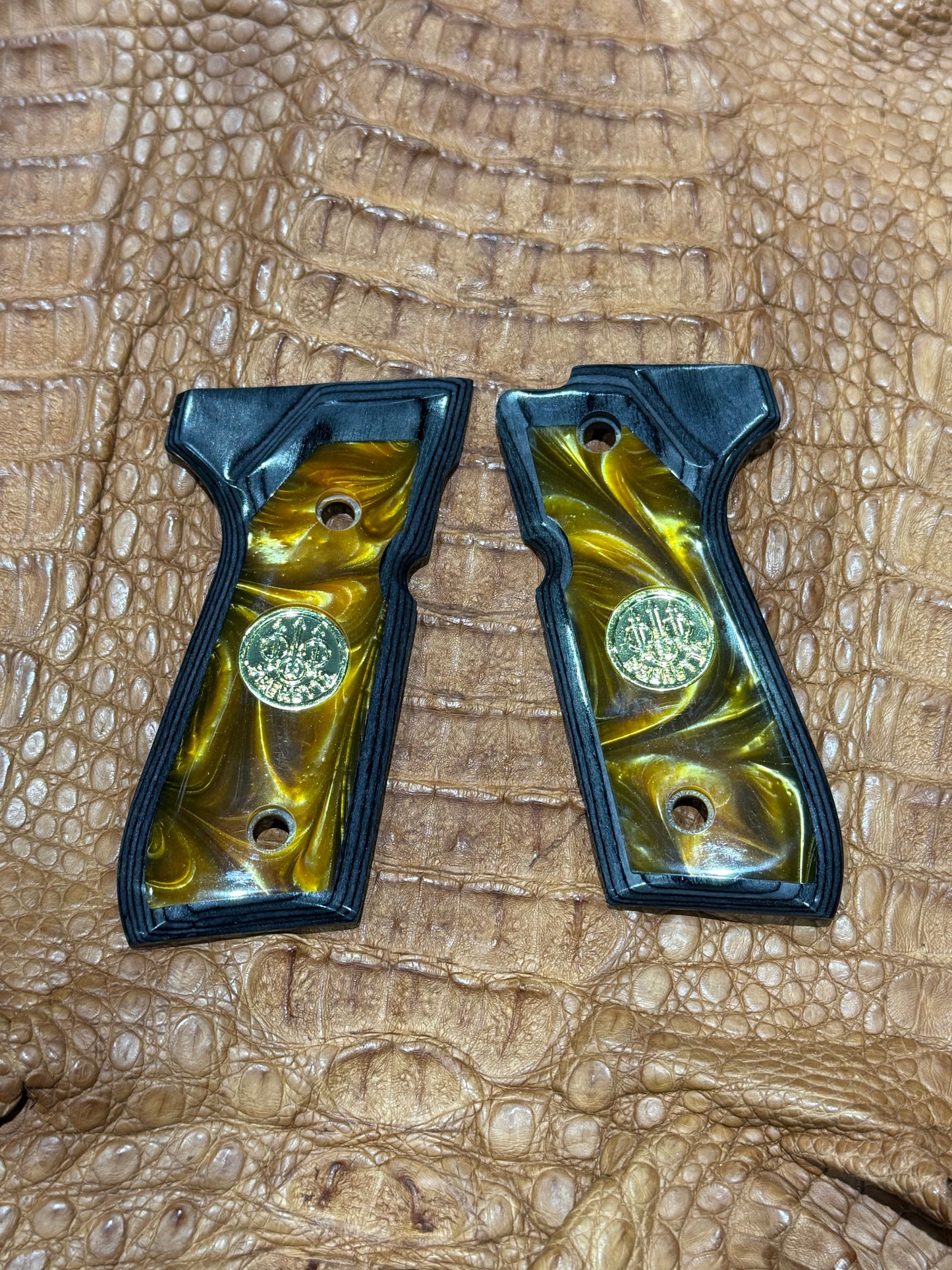 Brown pearl color Beretta grips