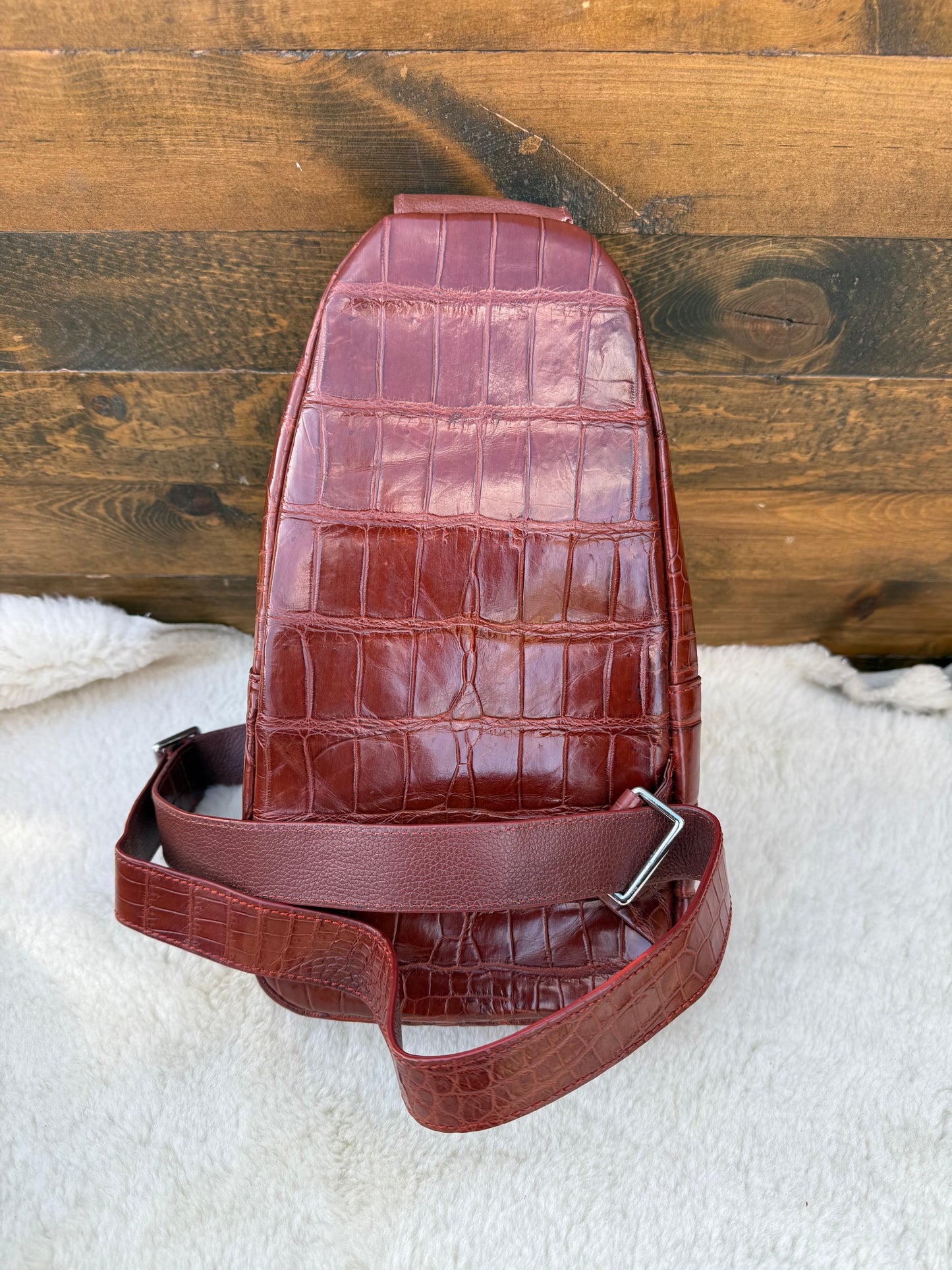 Conac Crocodile Belly Deluxe sling bag