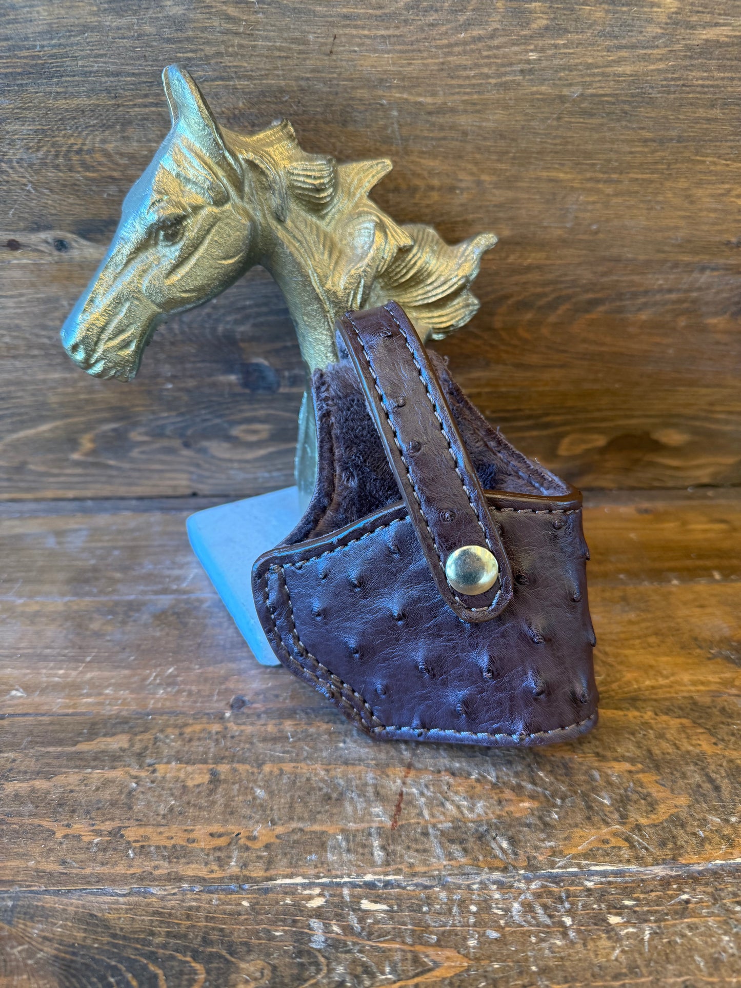 Dark brown ostrich skin compact holster ( Beretta )