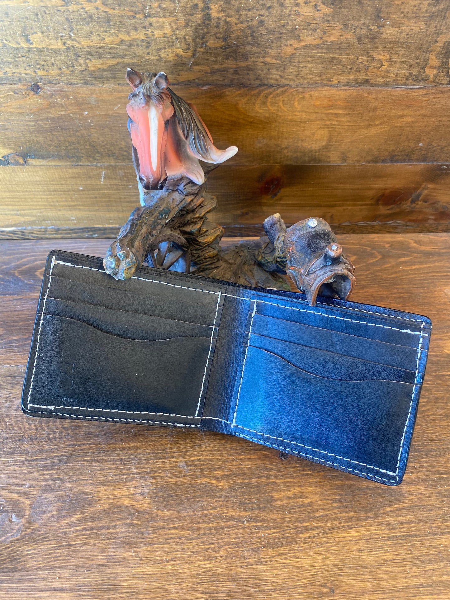 Cowhide with hair bifold wallet