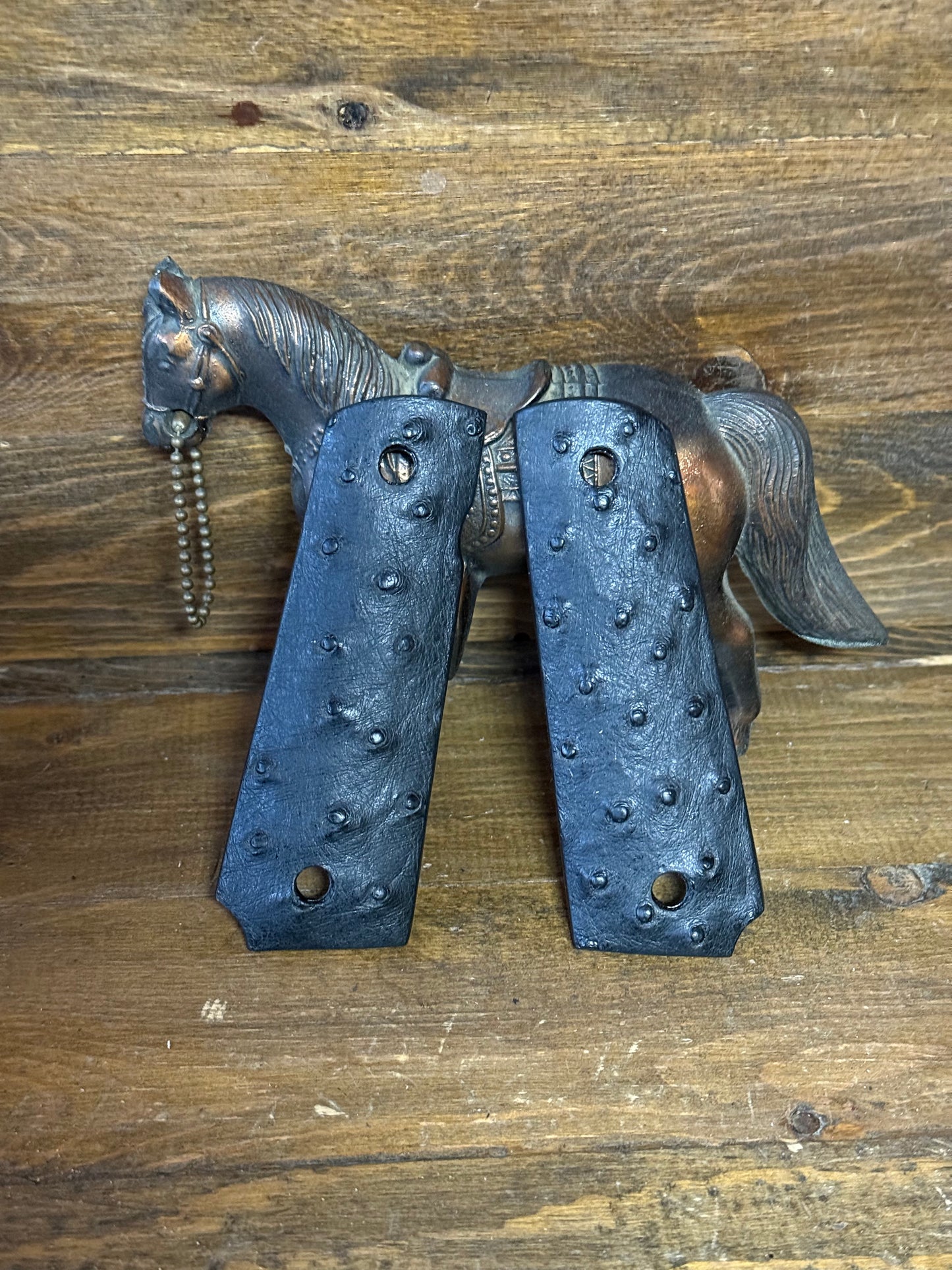 Black Ostrich skin grips (1911)