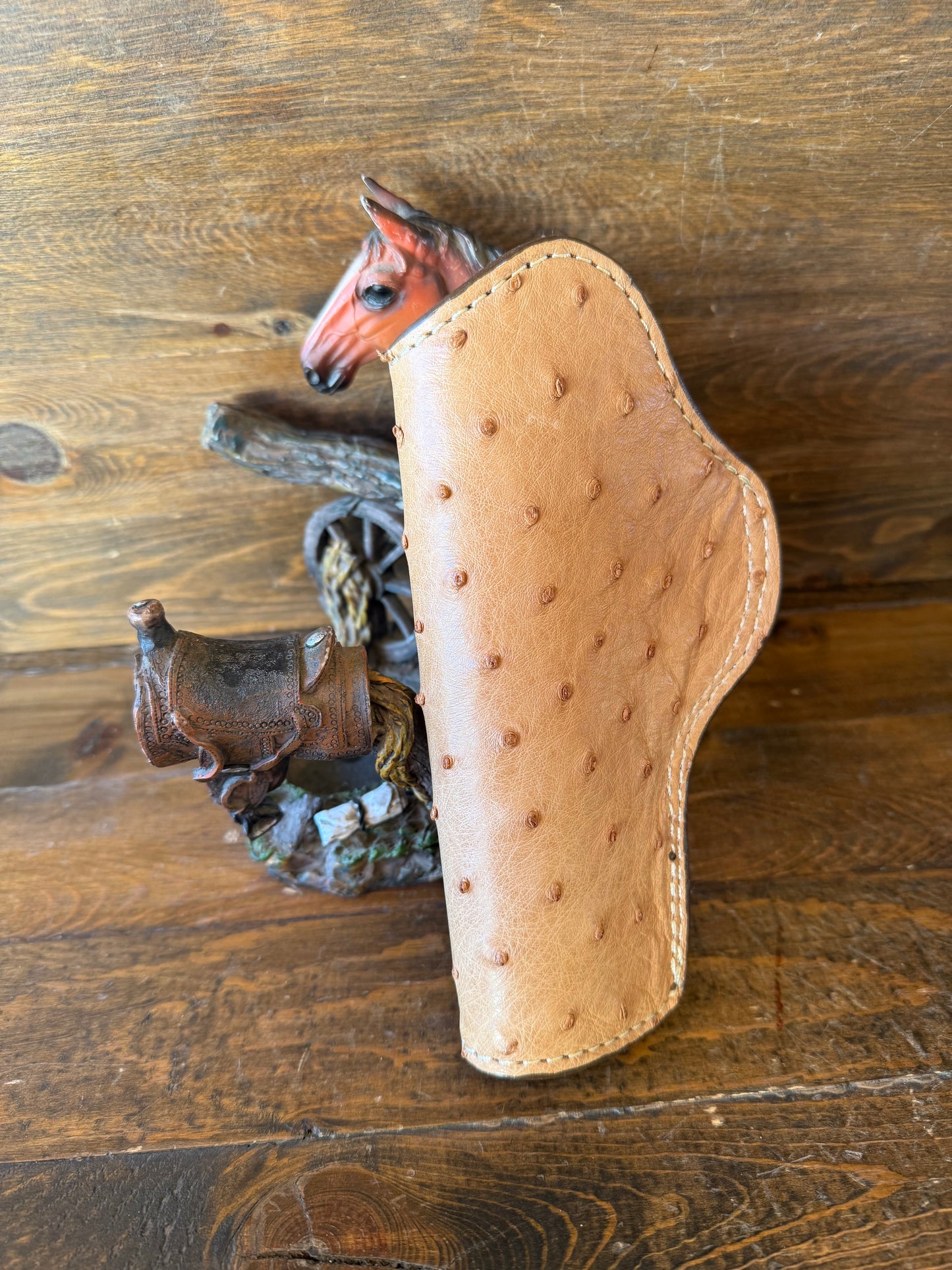 Honey color ostrich skin IWB holster 5” ( 1911 )