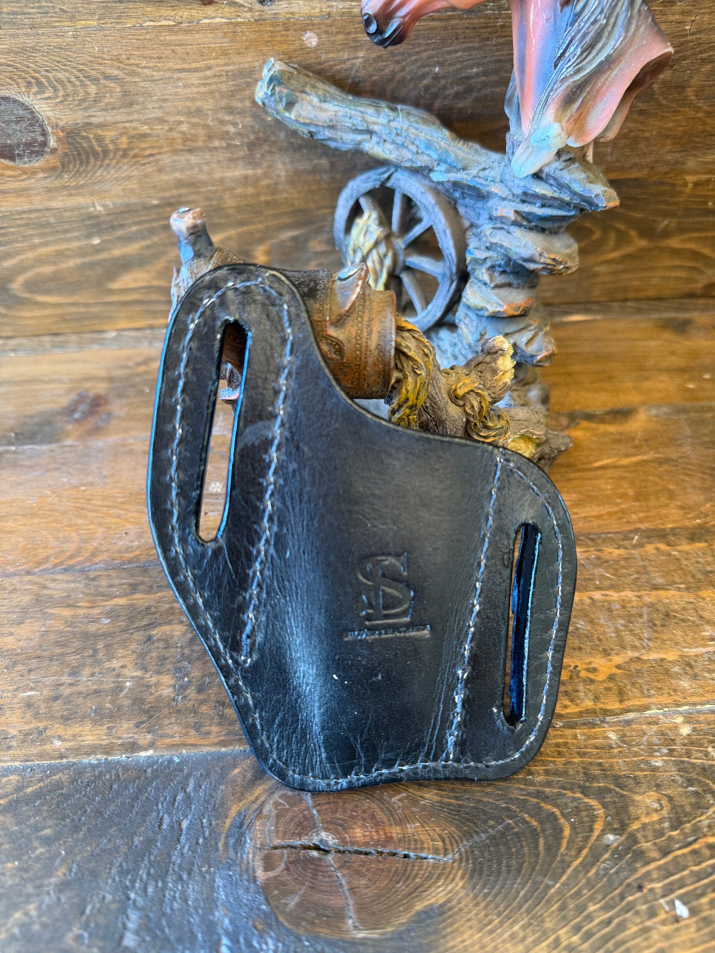 Black Crocodile knife sheath