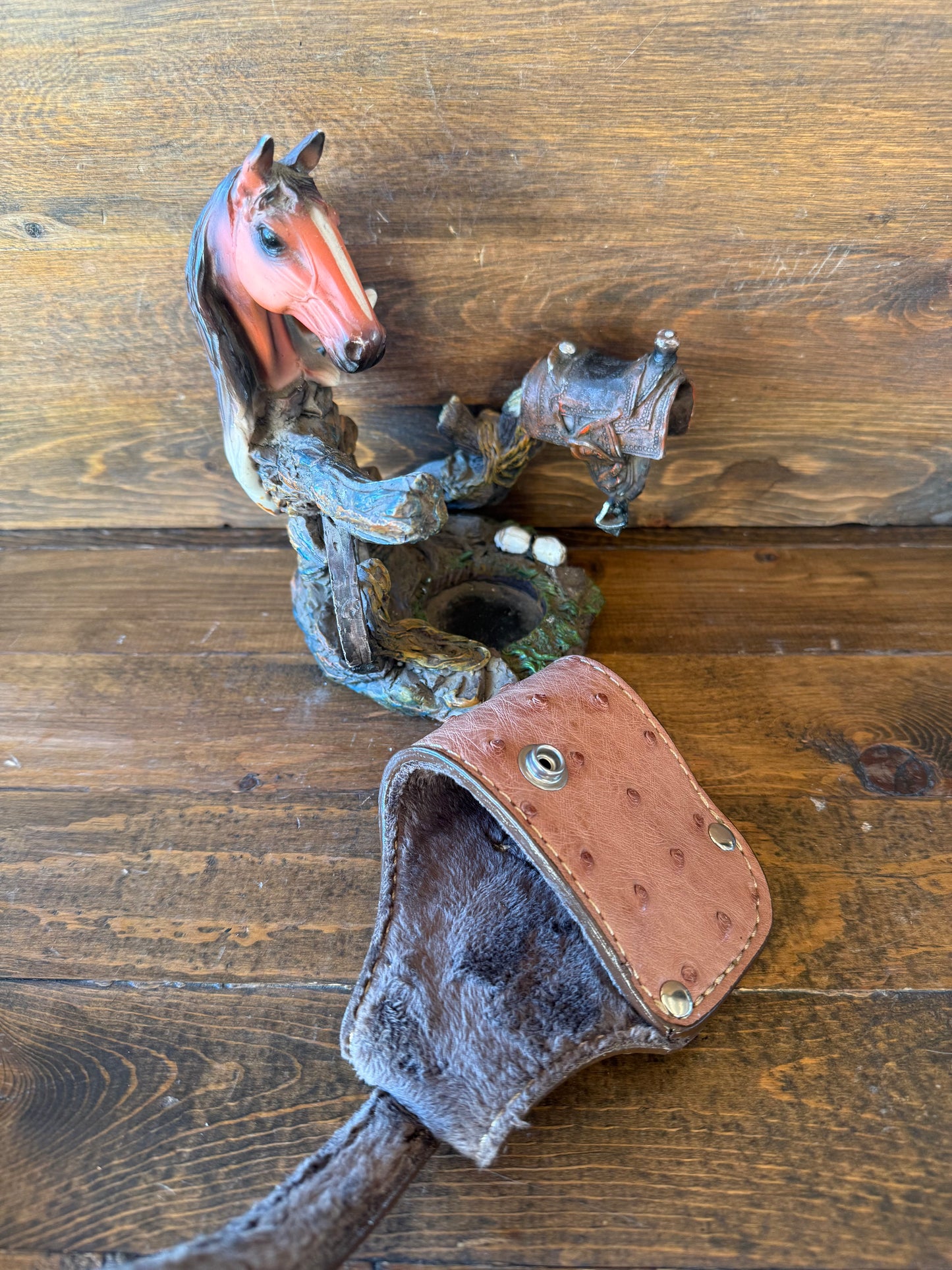 Almond ostrich skin luxury compact holster (1911)