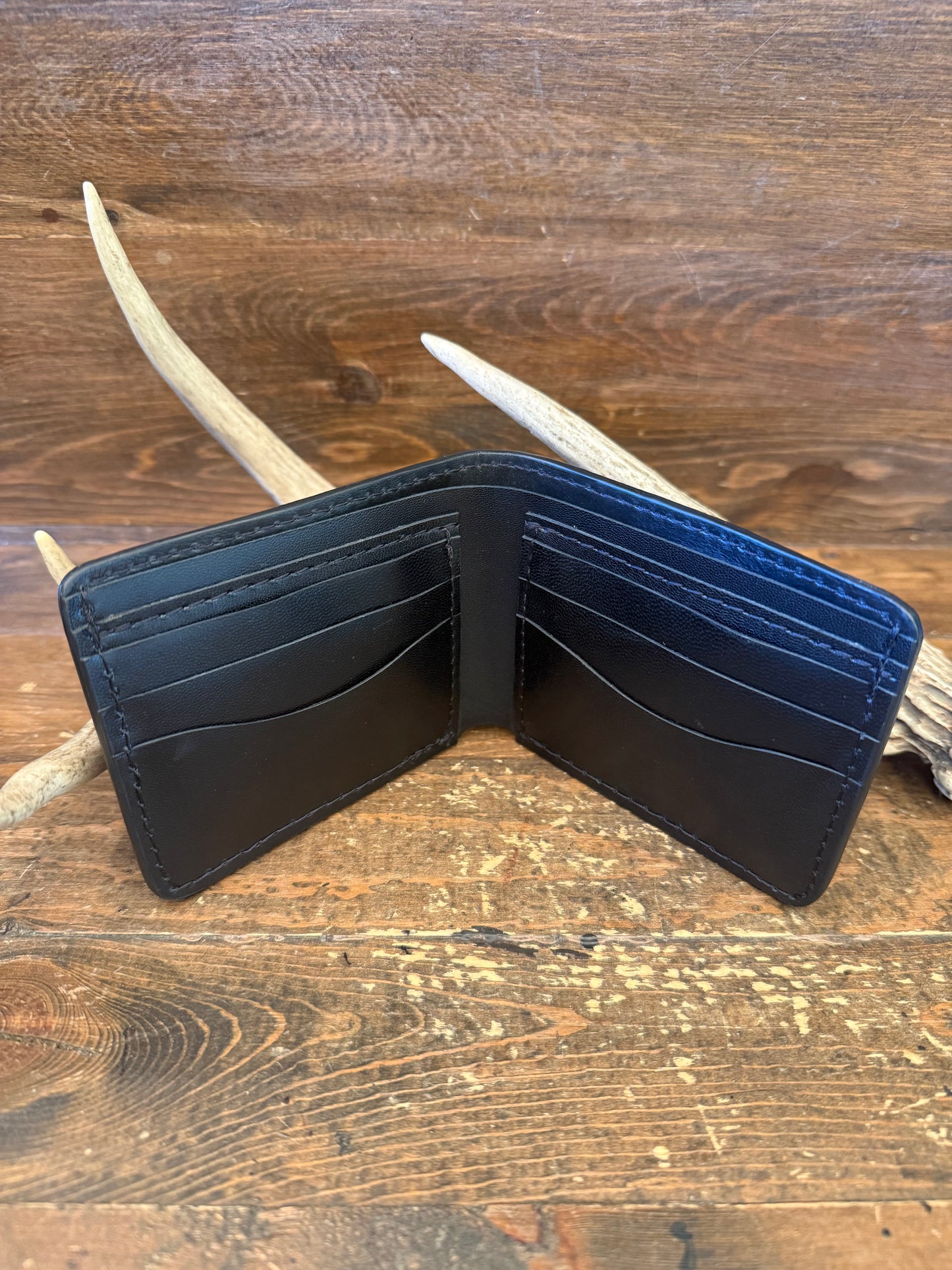 Black caiman/crocodile belly wallet