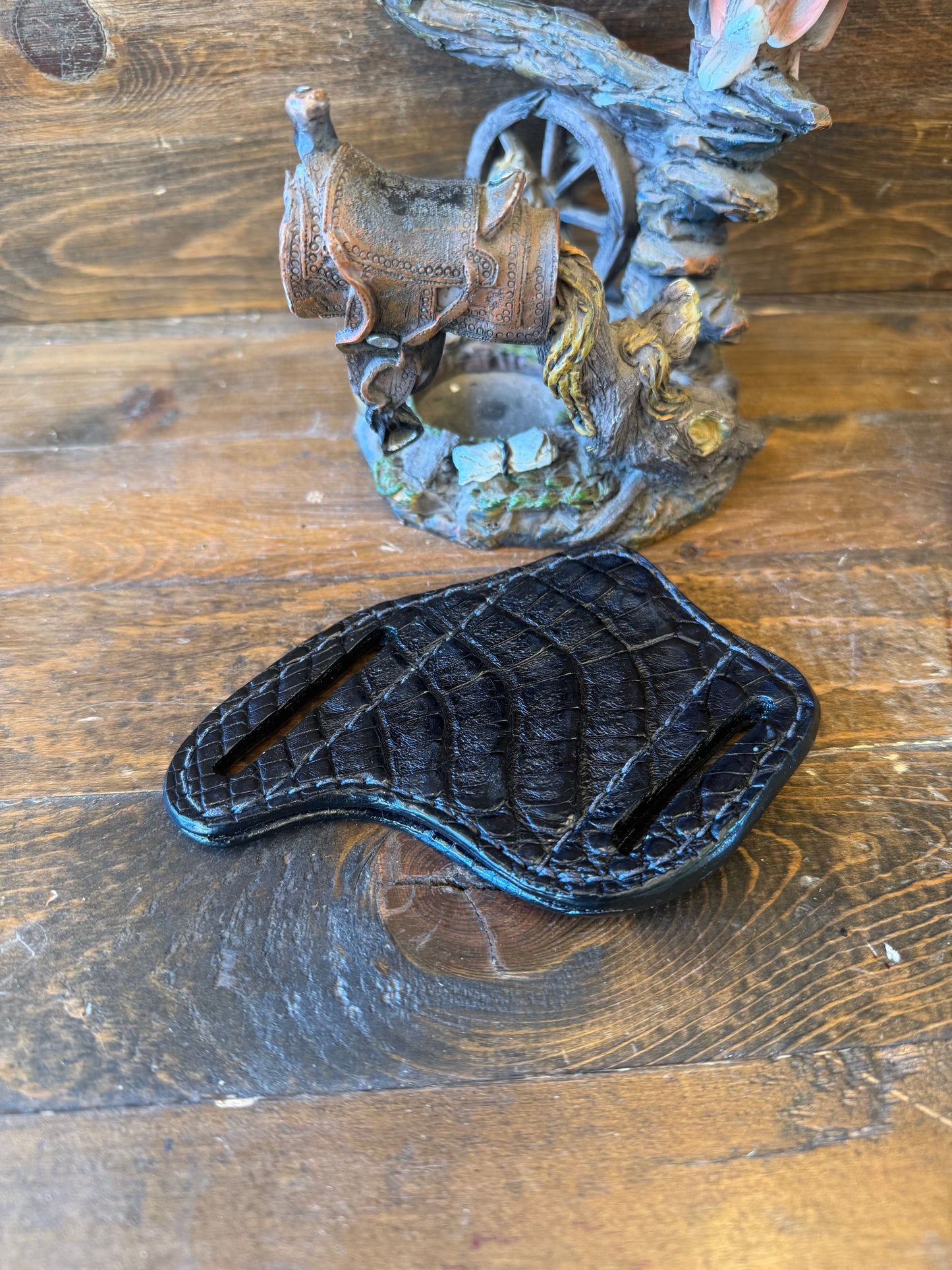 Black Crocodile knife sheath