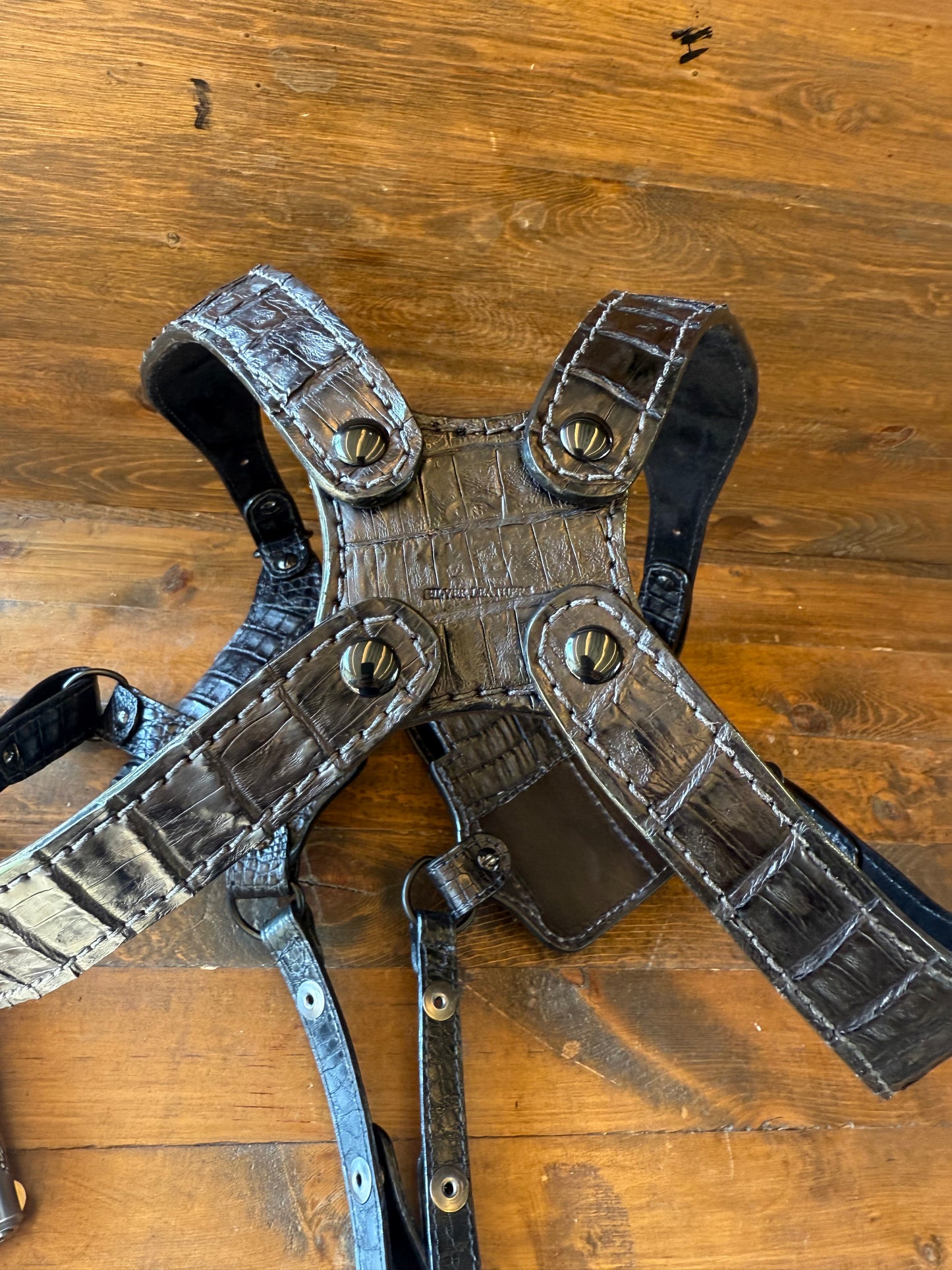 Black crocodile belly luxury shoulders strap Holsters. (1911) 2/mags