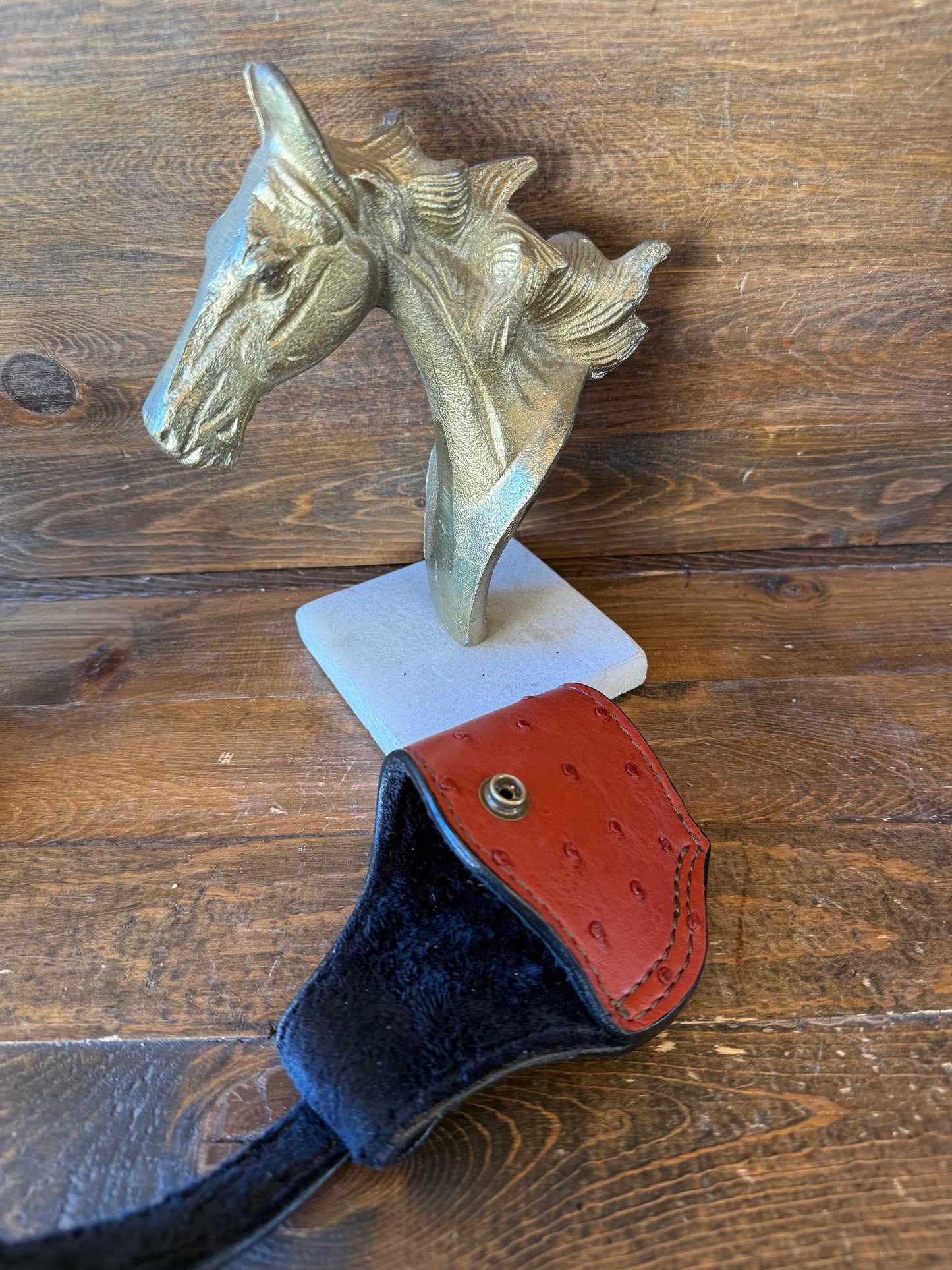 Burgundy ostrich skin compact holster (1911)