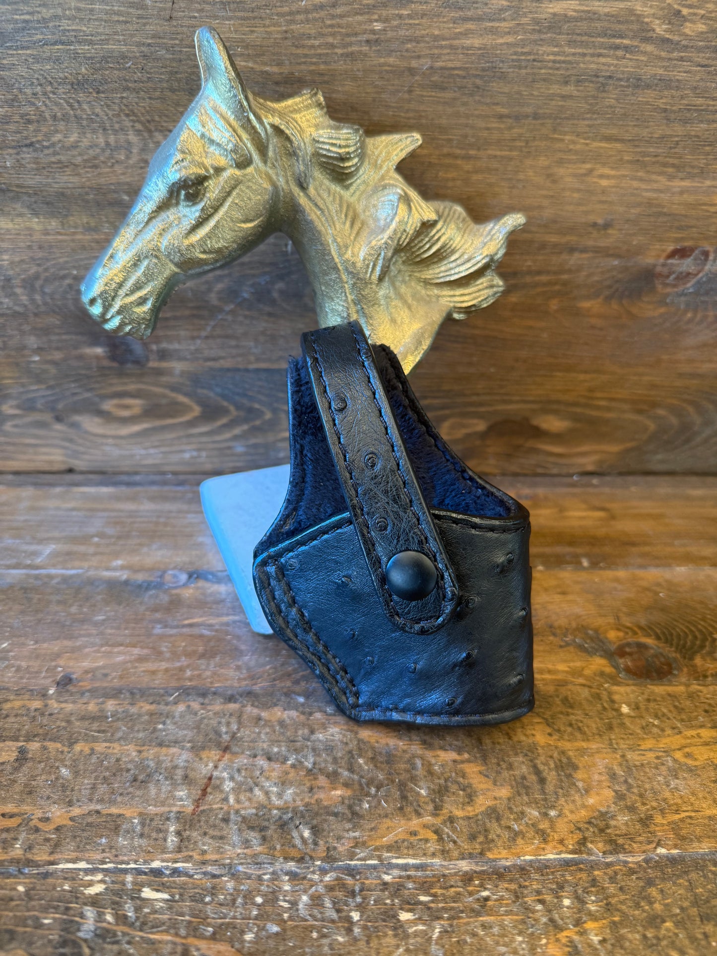Black ostrich skin compact holster ( Black label 380 / small 1911 )