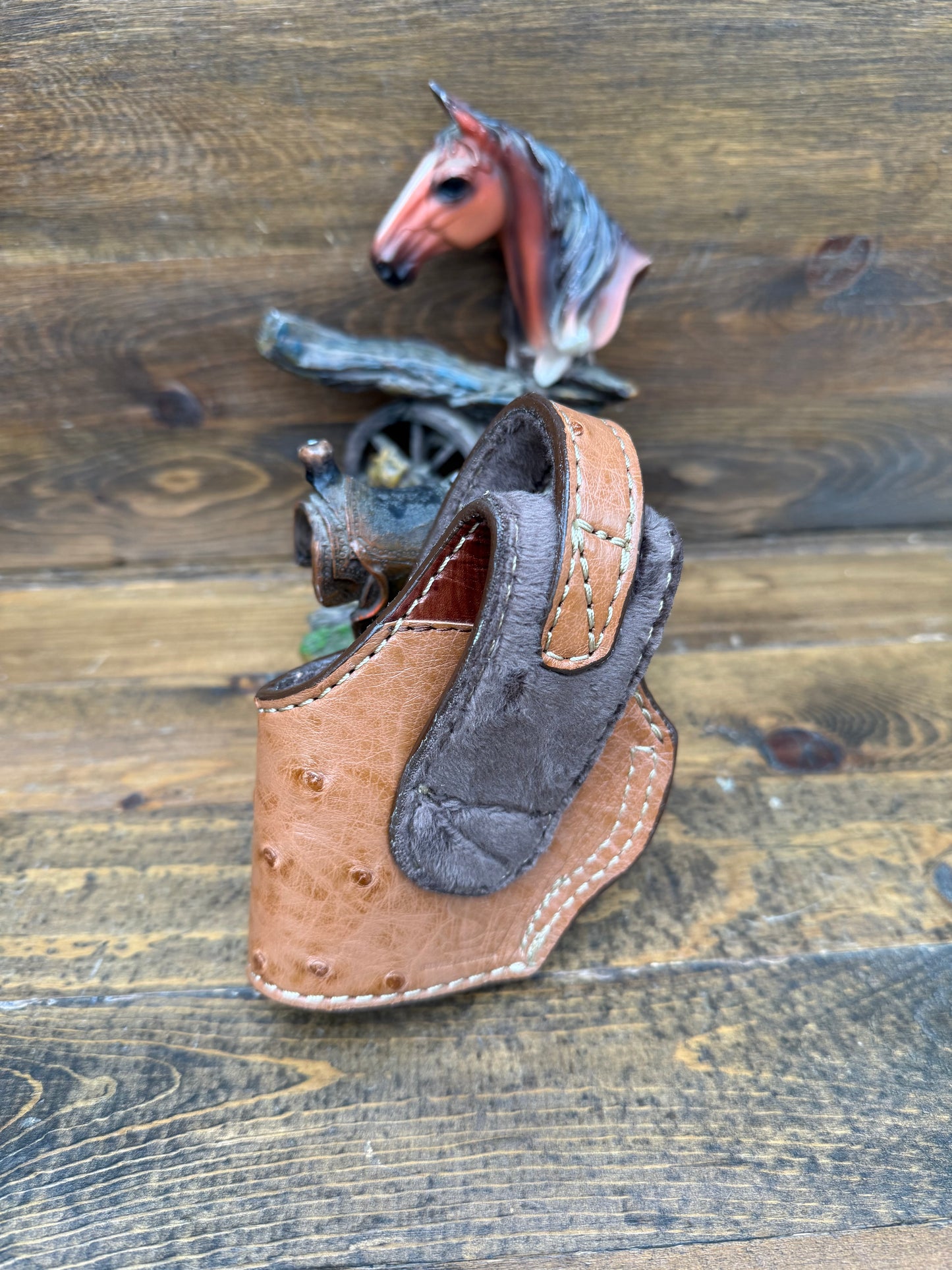 Saddle ostrich skin compact holster (1911)