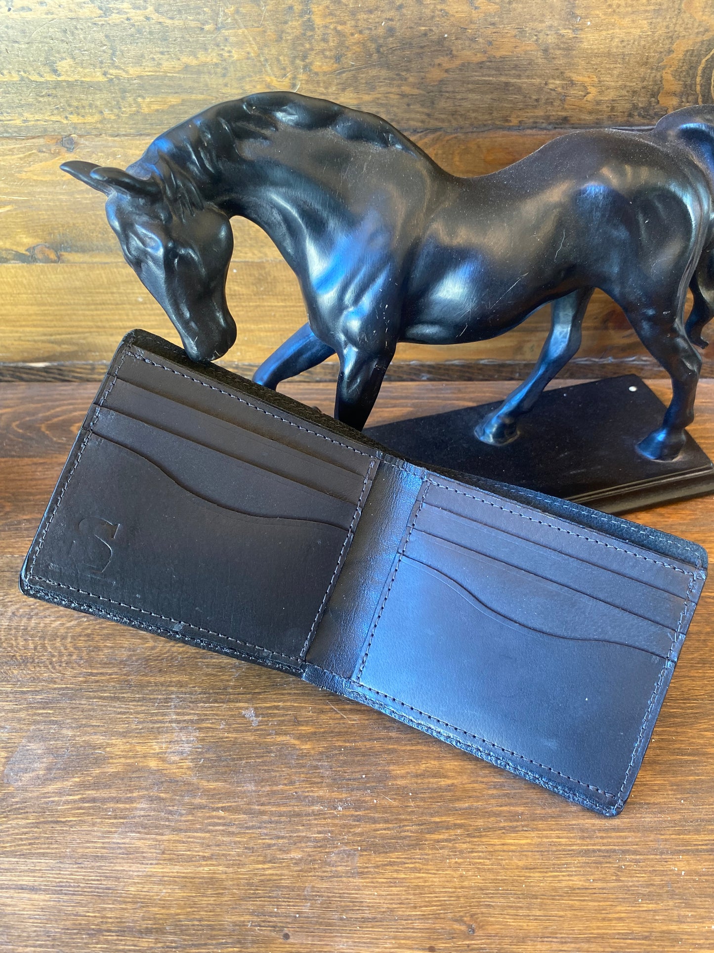 Light blue full ostrich wallet