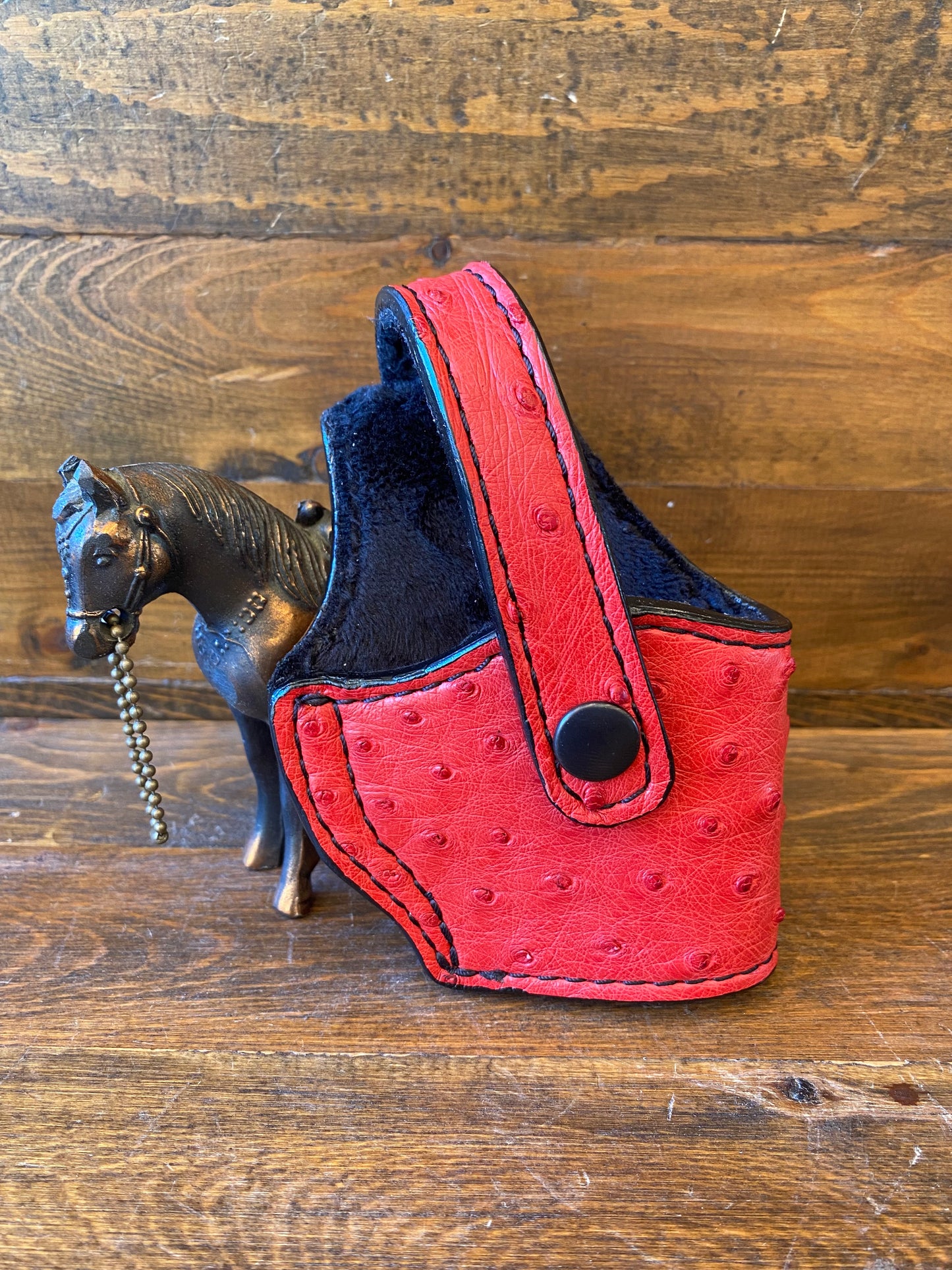 Red ostrich compact holster (1911)