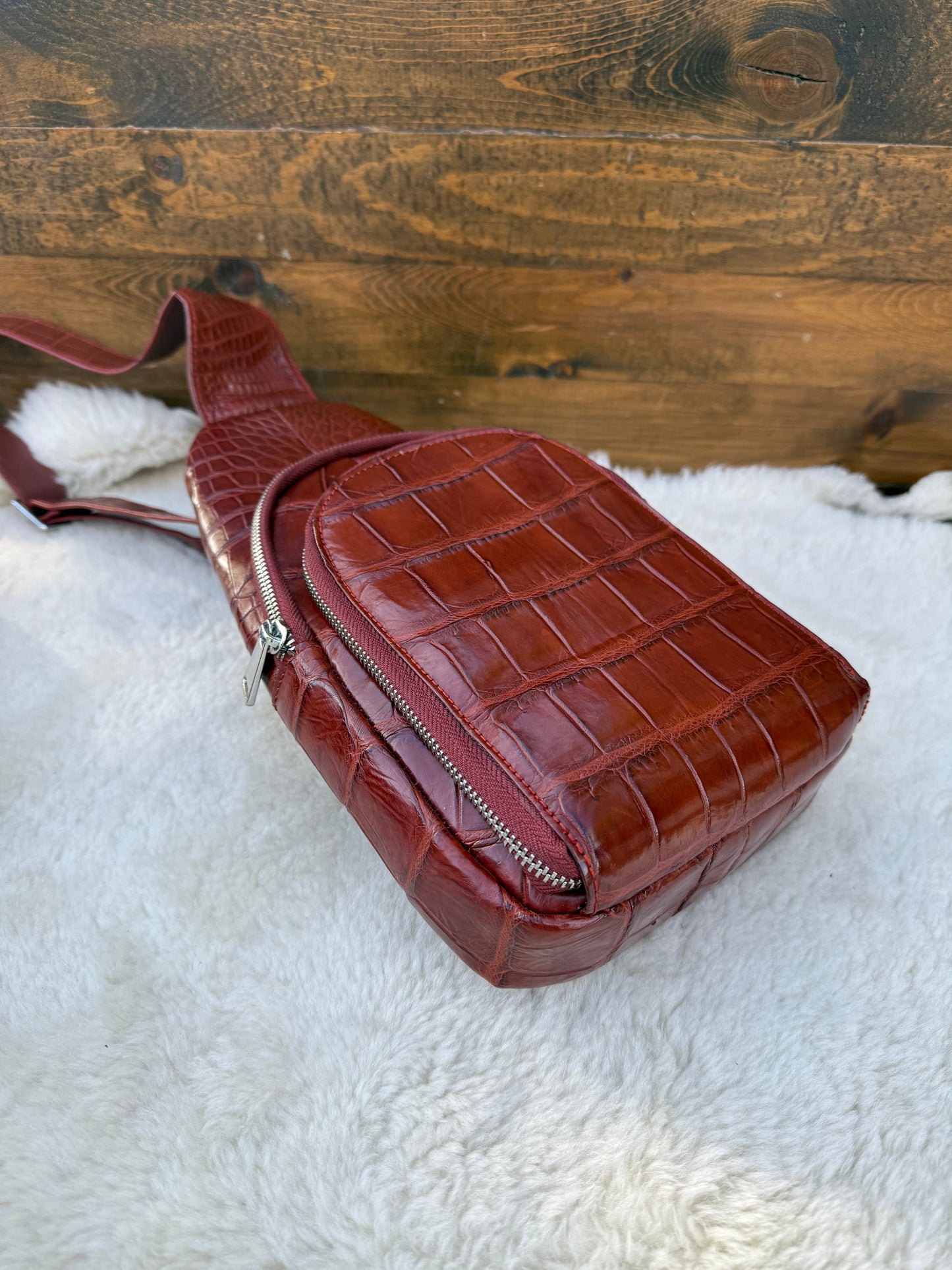 Conac Crocodile Belly Deluxe sling bag