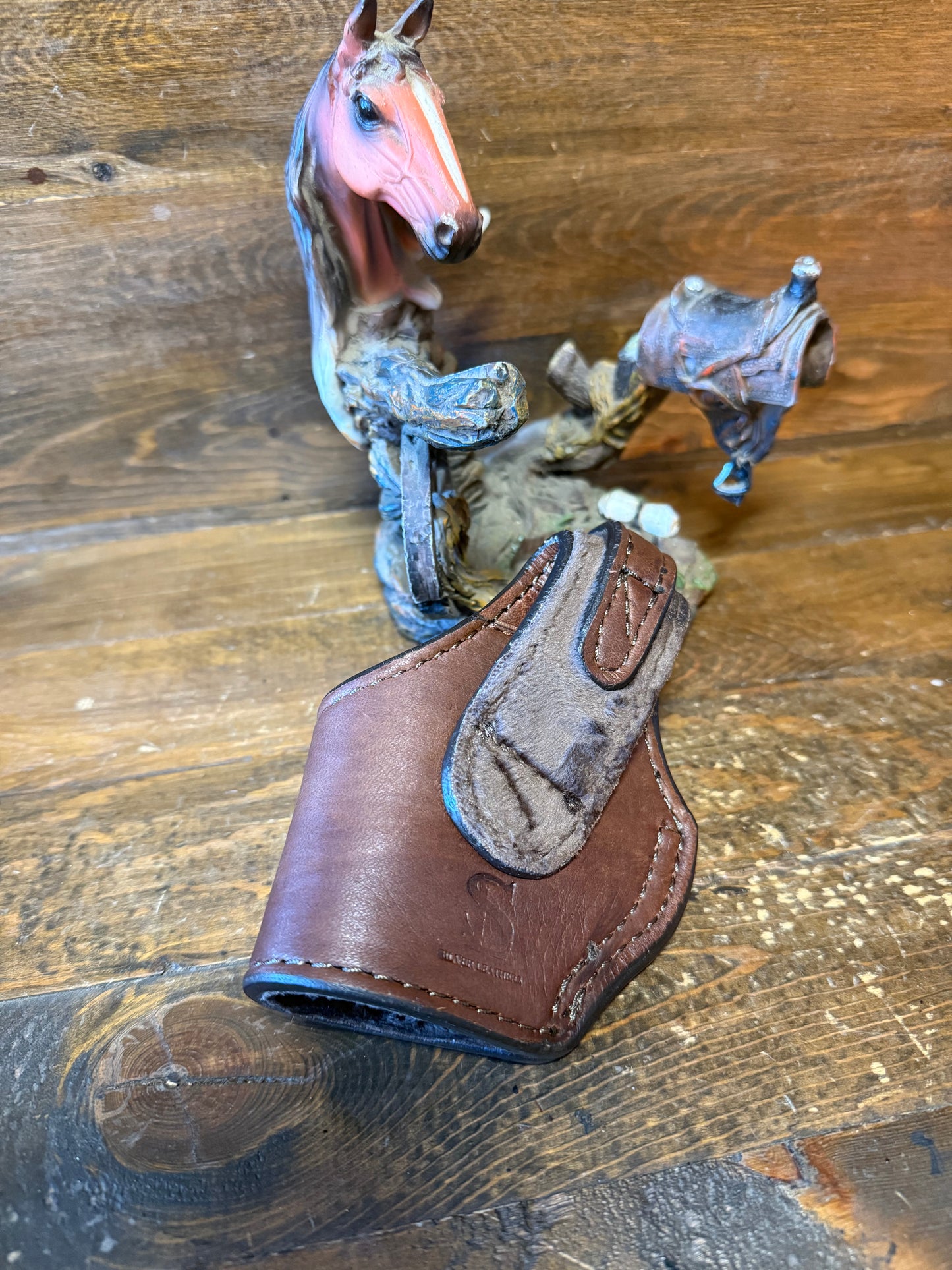 Brown deer skin luxury compact holster ( 1911 ) ( High-Power )