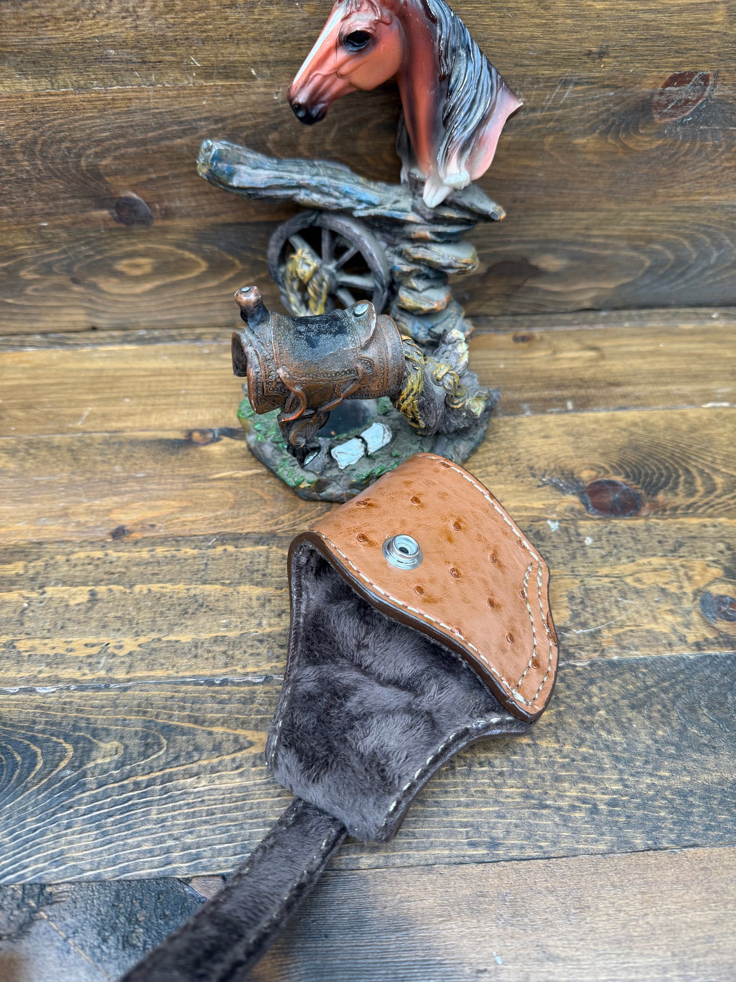 Saddle ostrich skin compact holster (1911)