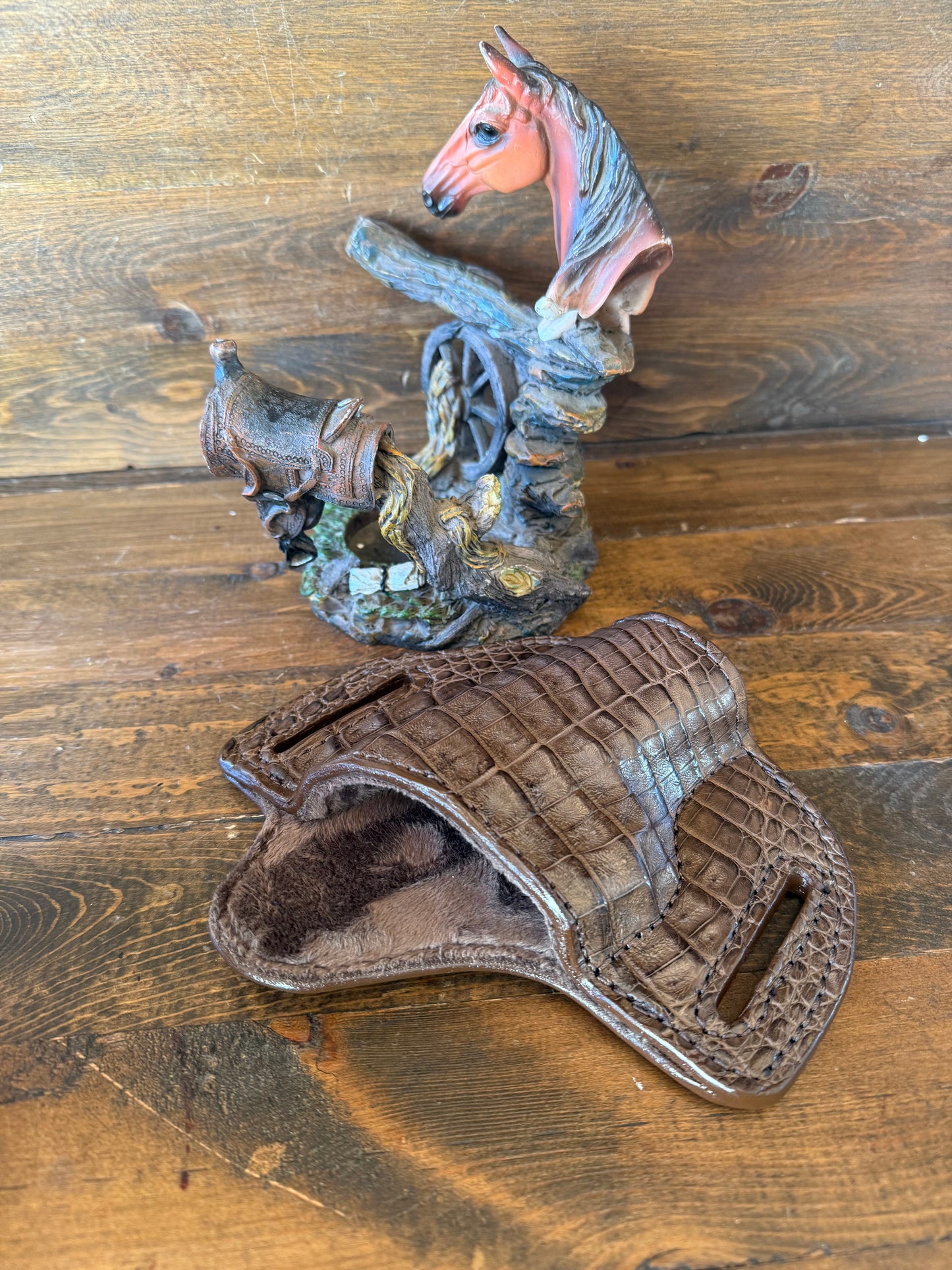Brown crocodile belly holster ( 1911 )