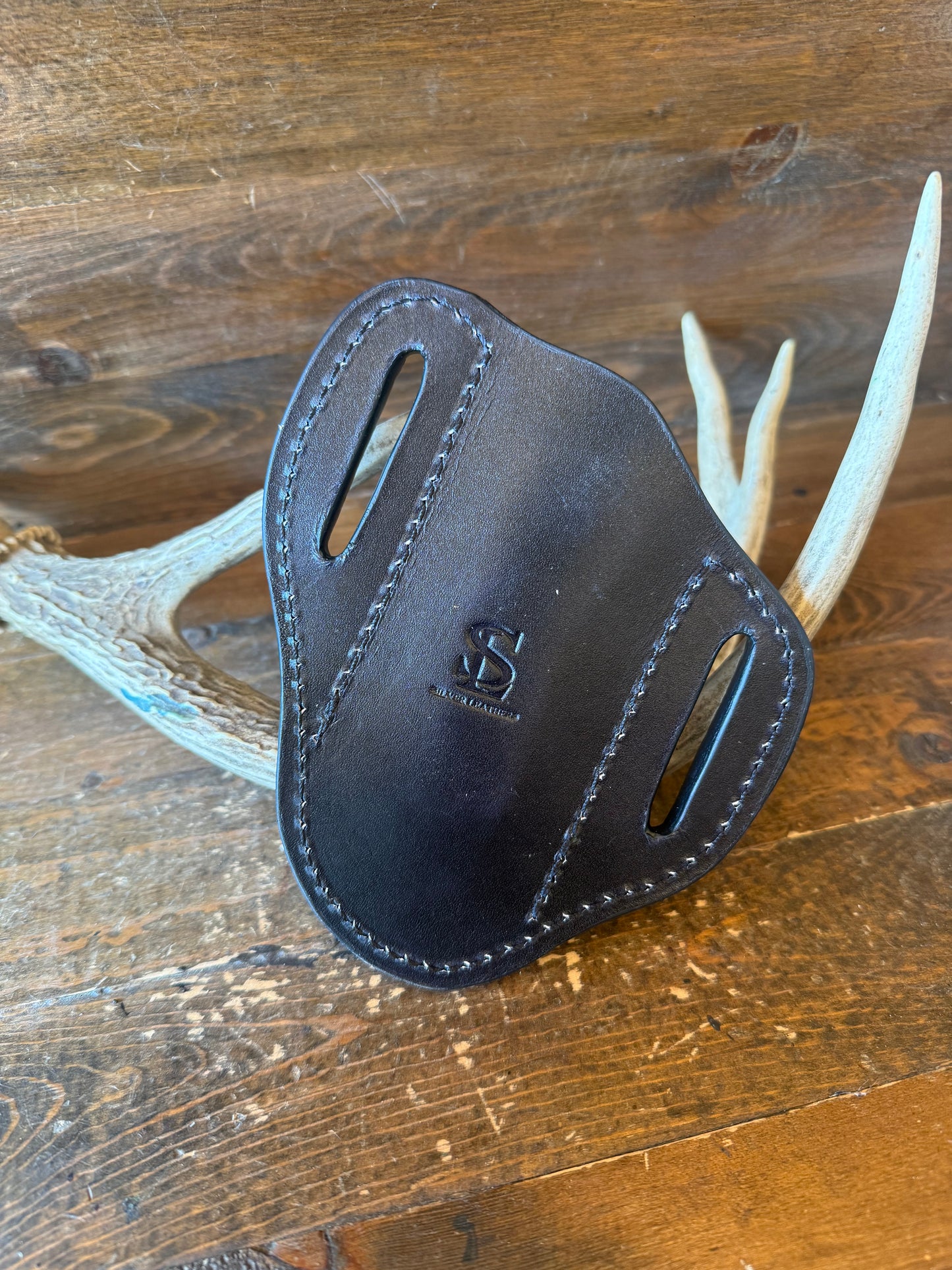 Black Big crocodile belly knife sheath