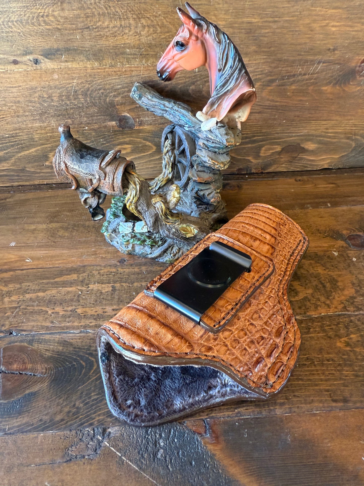 IWB Full Honey Crocodile belly luxury holster (1911)