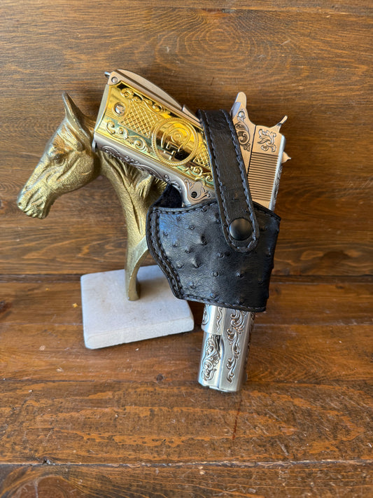 Black ostrich skin compact holster (1911)