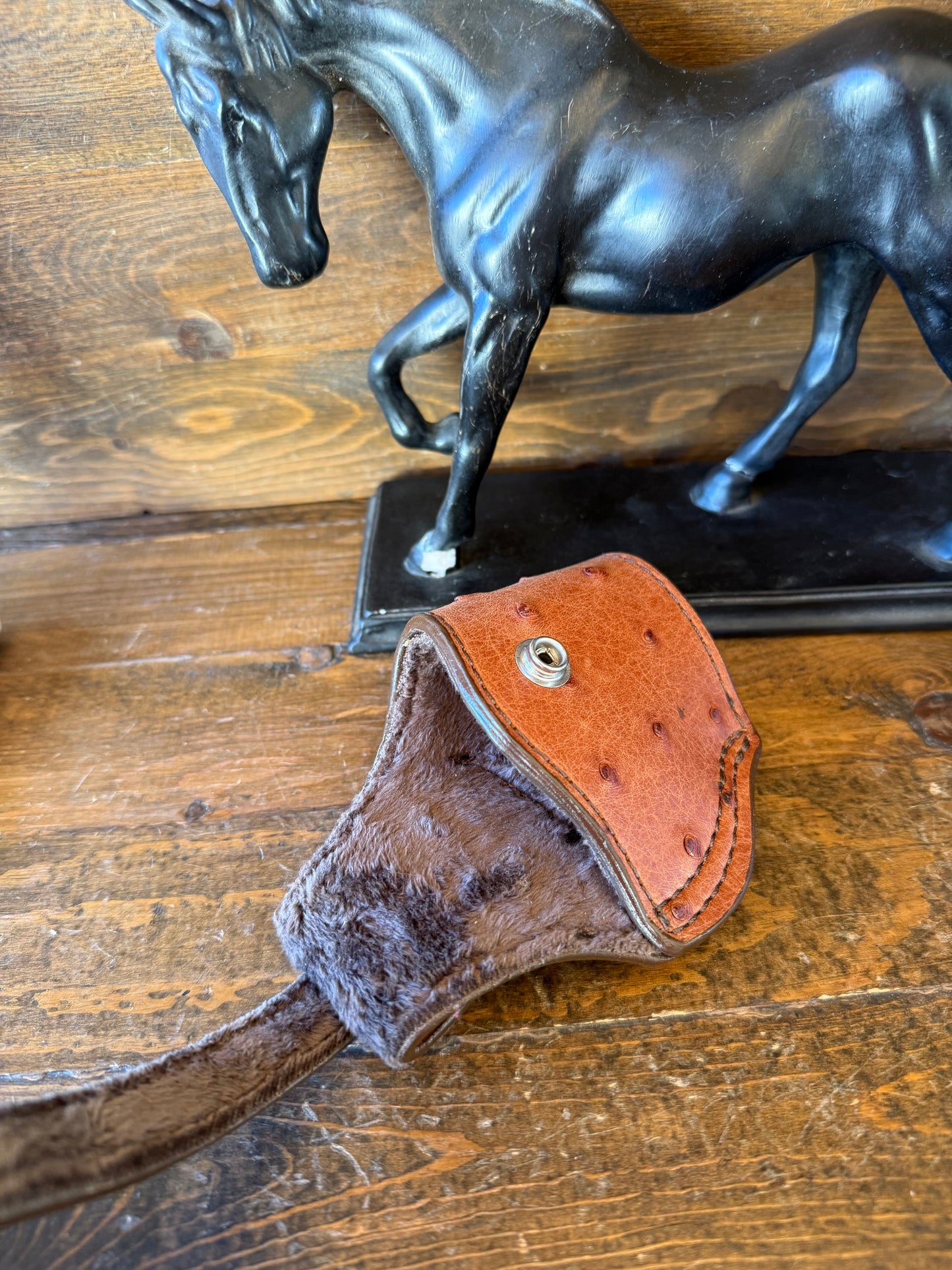 Gerbera/chrome ostrich skin compact holsters. (1911)