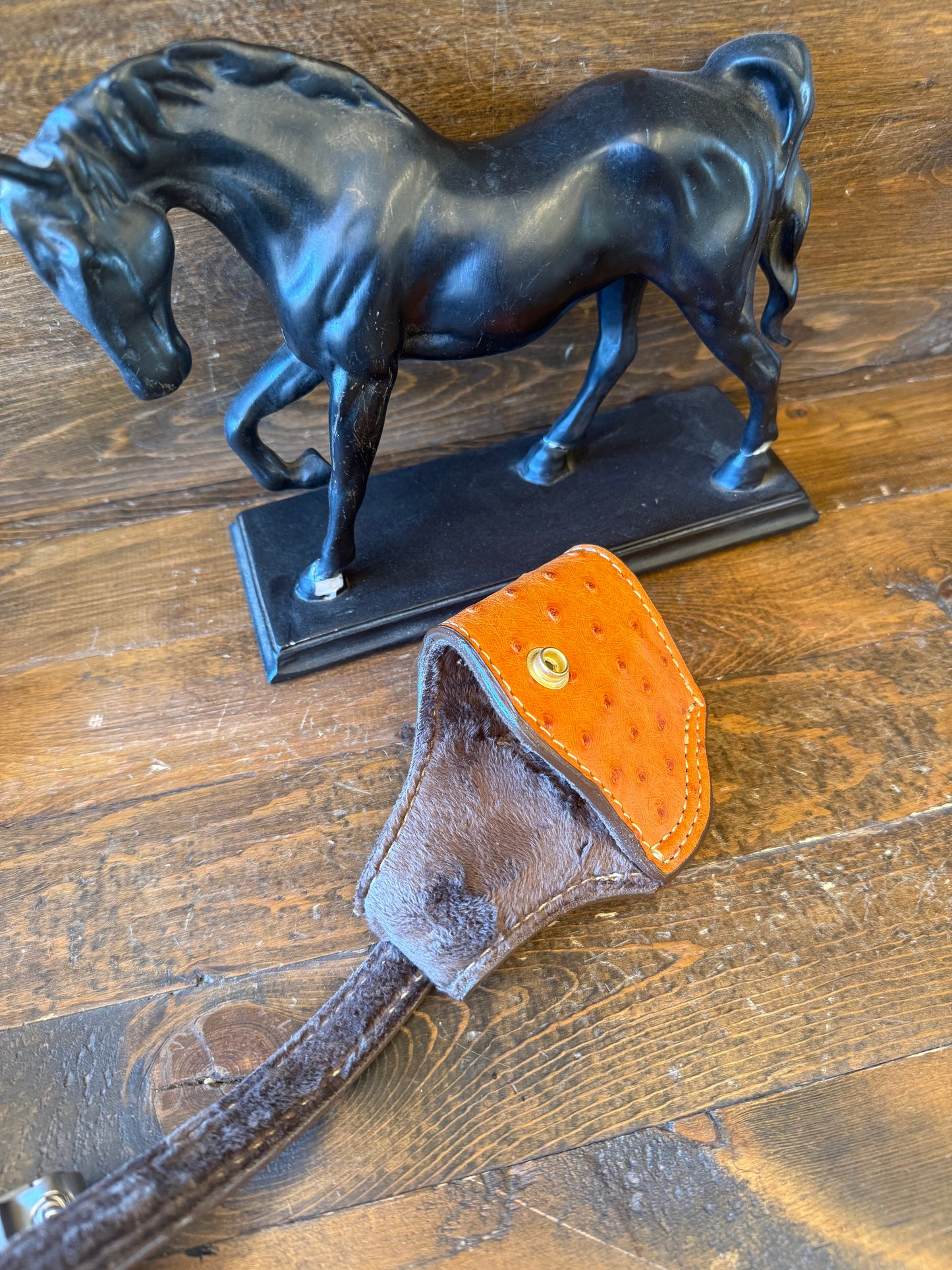 Tangerine ostrich skin compact holster (1911
