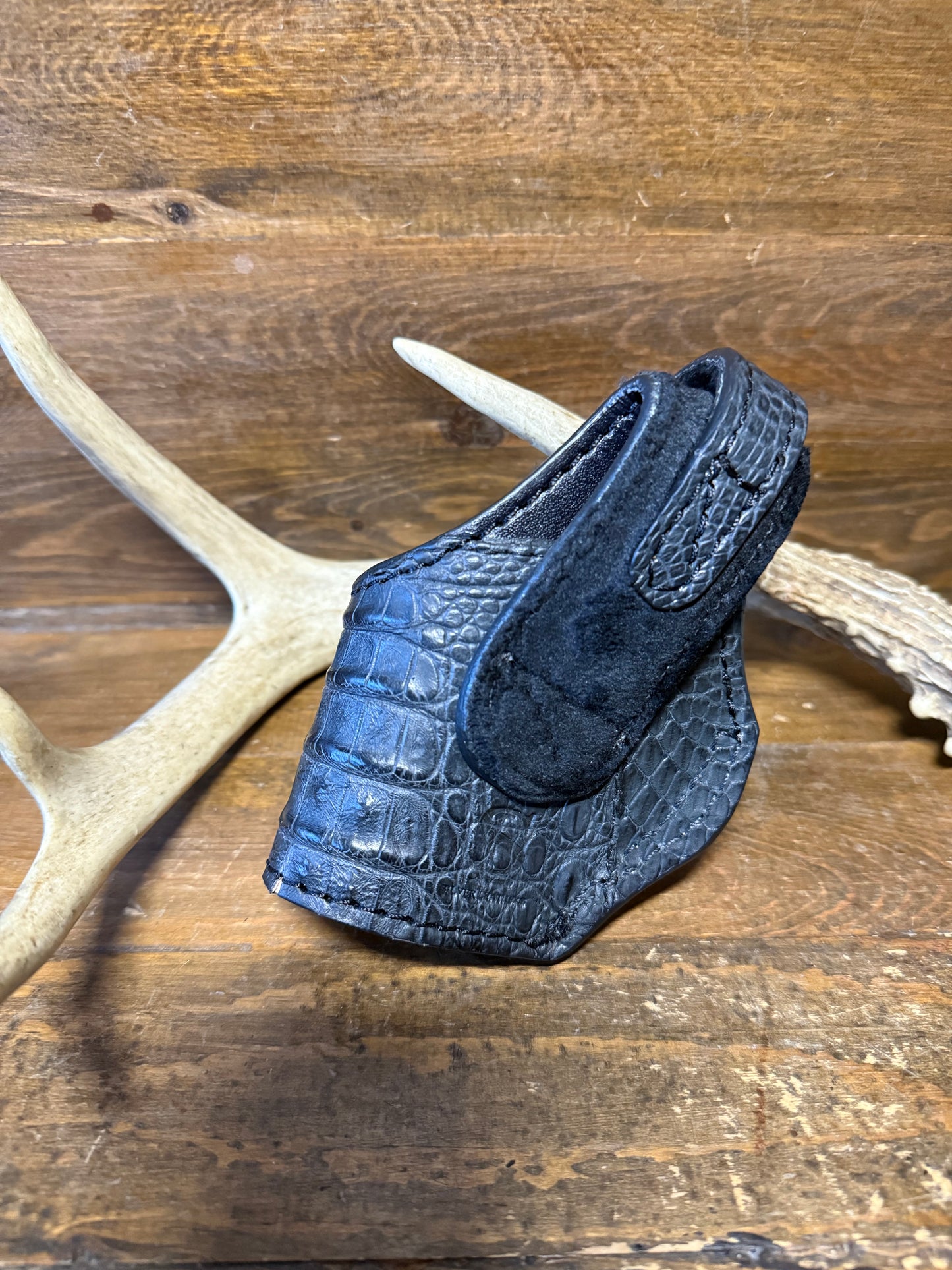 Matte black crocodile belly compact holster ( 1911 ) ( High-Power )