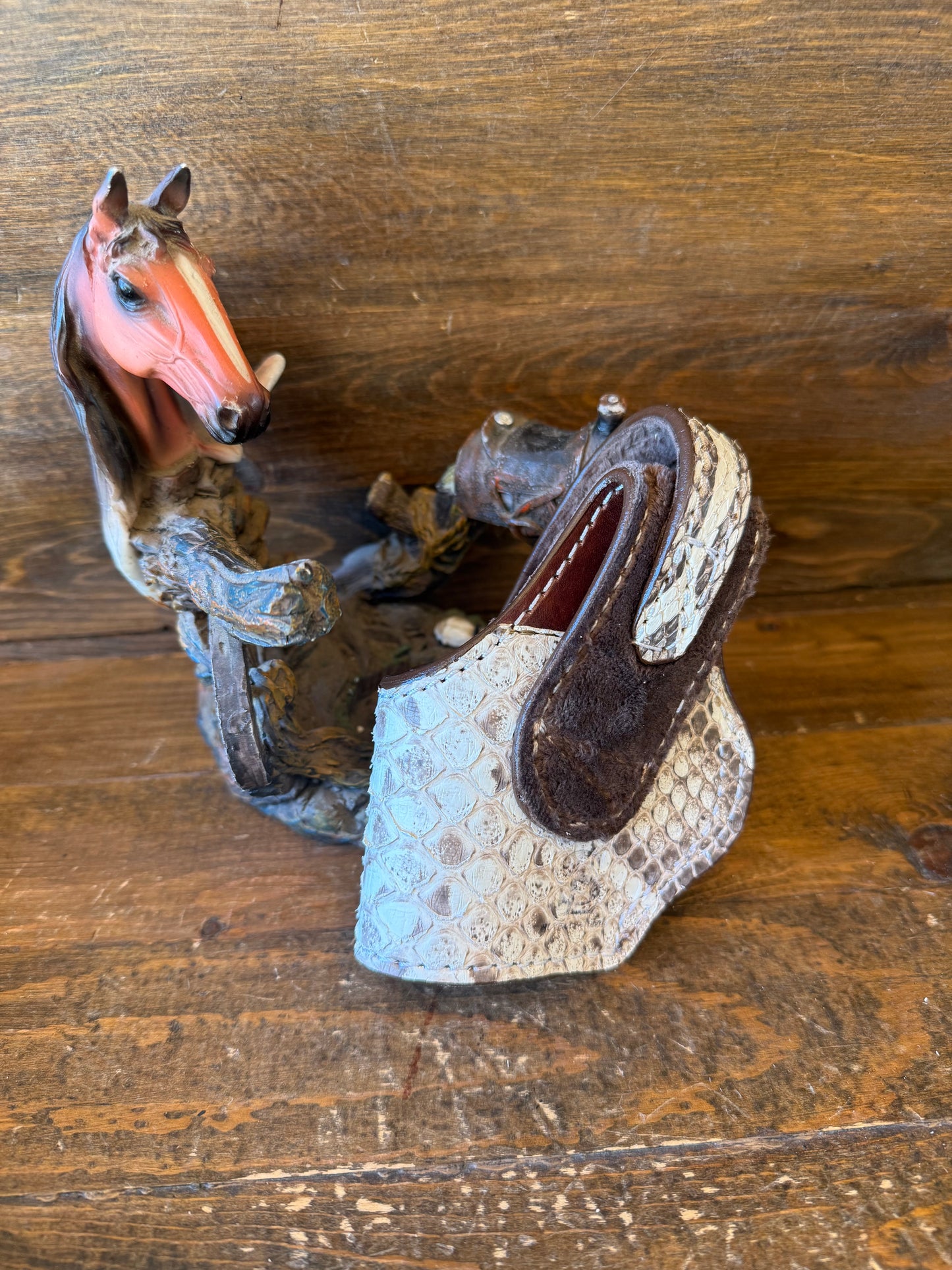 White/cream snake skin compact holster (1911)