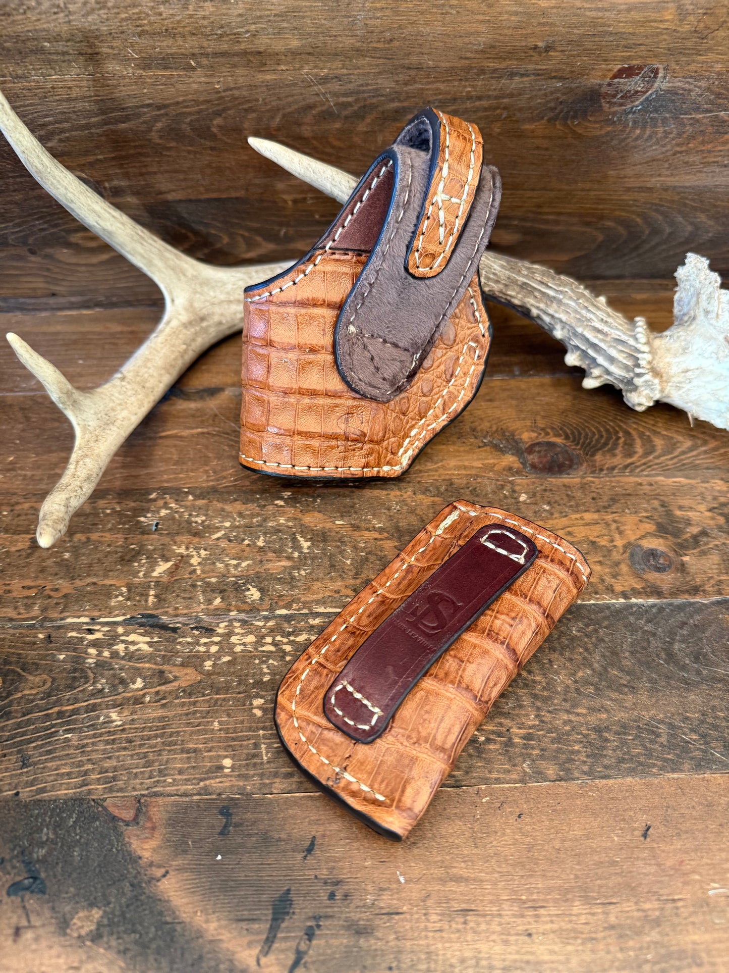 Honey crocodile compact luxury holster set ( 1911 )
