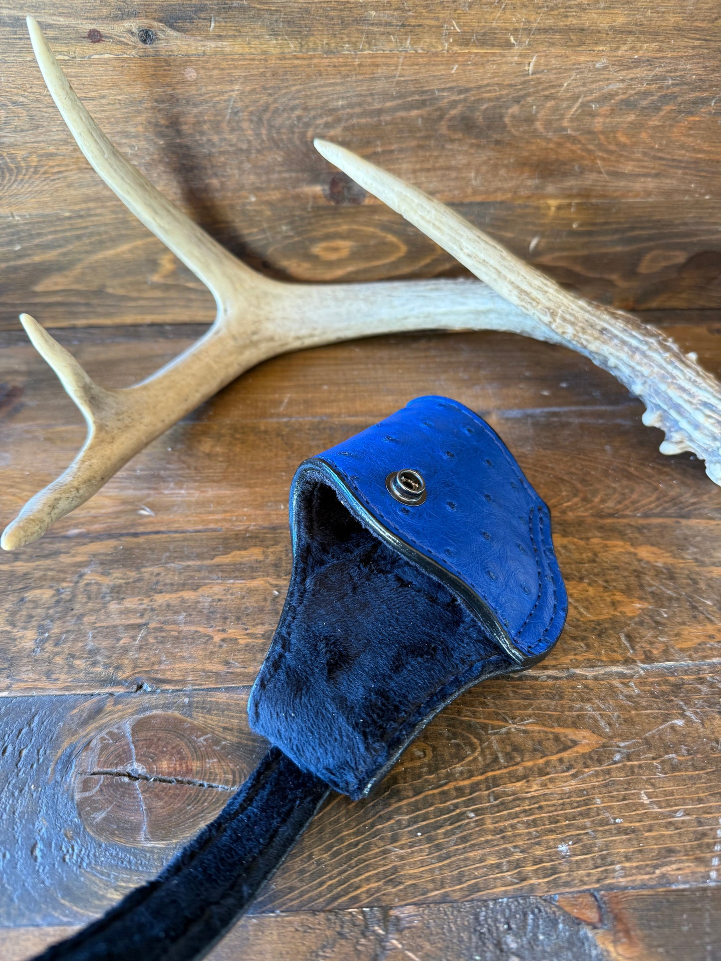 Royal Blue ostrich skin compact holster (1911)