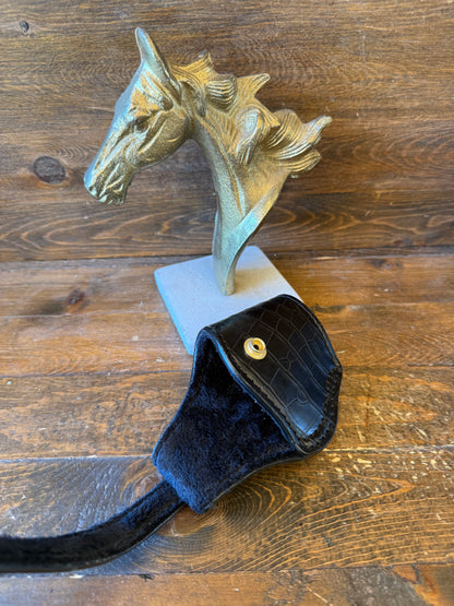 Black/gold alligator belly skin compact holster (1911)
