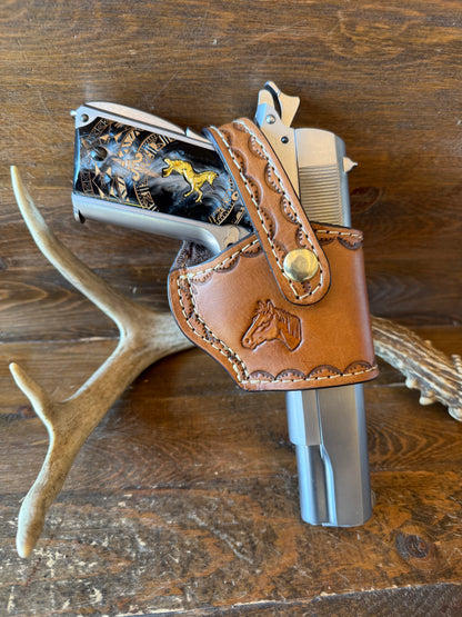 El Caballo - veg tan compact holster ( 1911 )