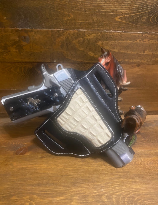 White/Black crocodile holster ( 1911 )