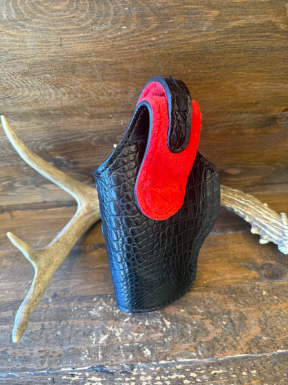 Black/Red Hornback Alligator Holster ( Glock , Beretta )