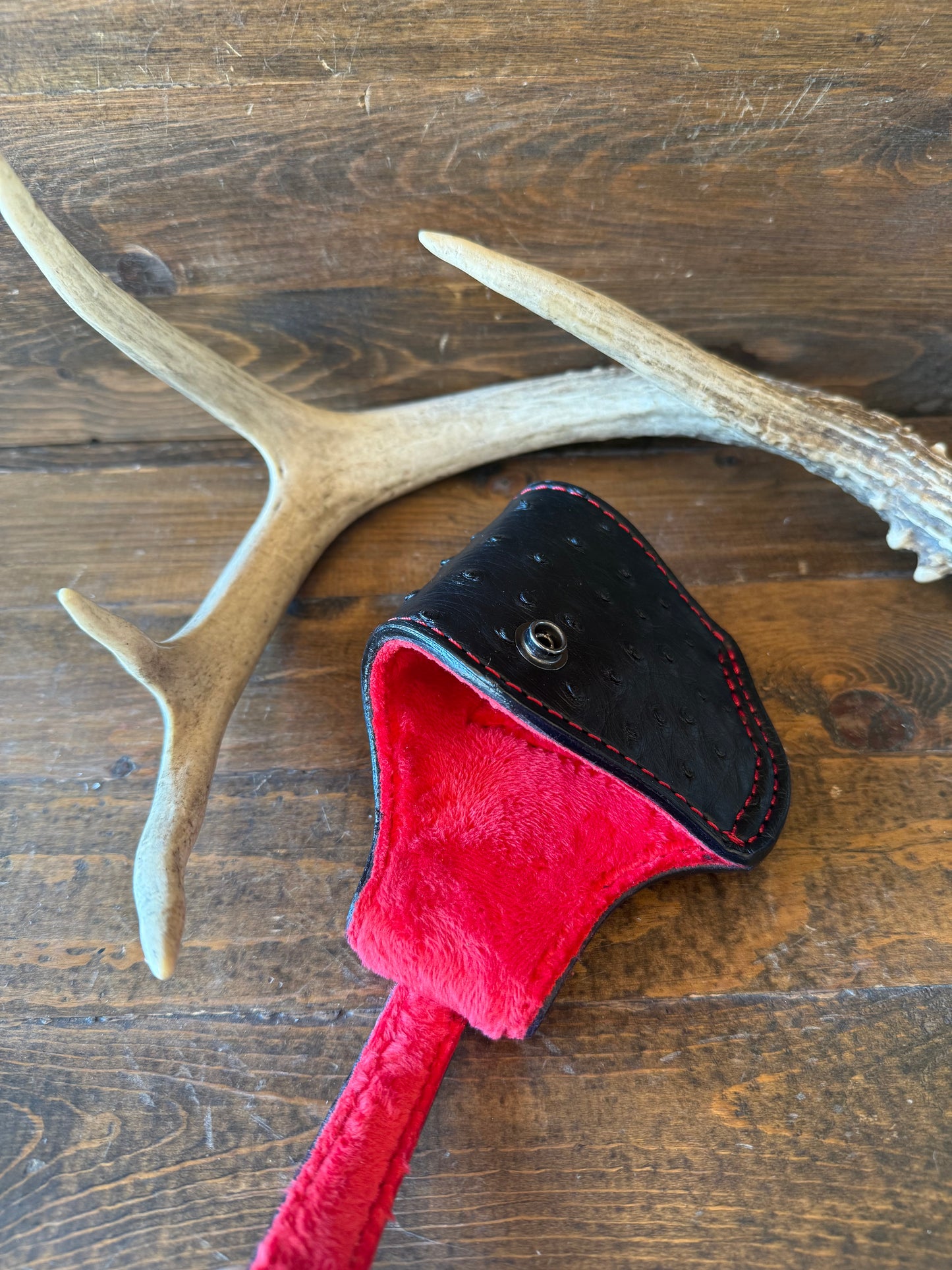 Black/Red Ostrich skin compact holster ( Beretta)