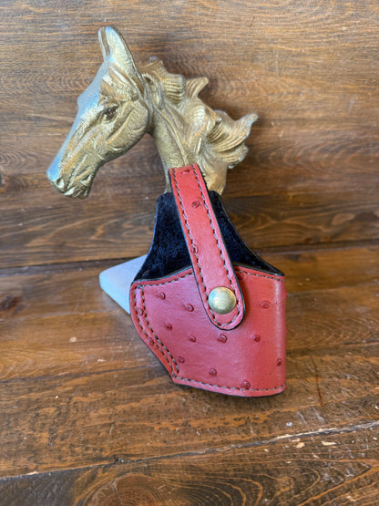 Burgundy ostrich skin compact holster (1911)