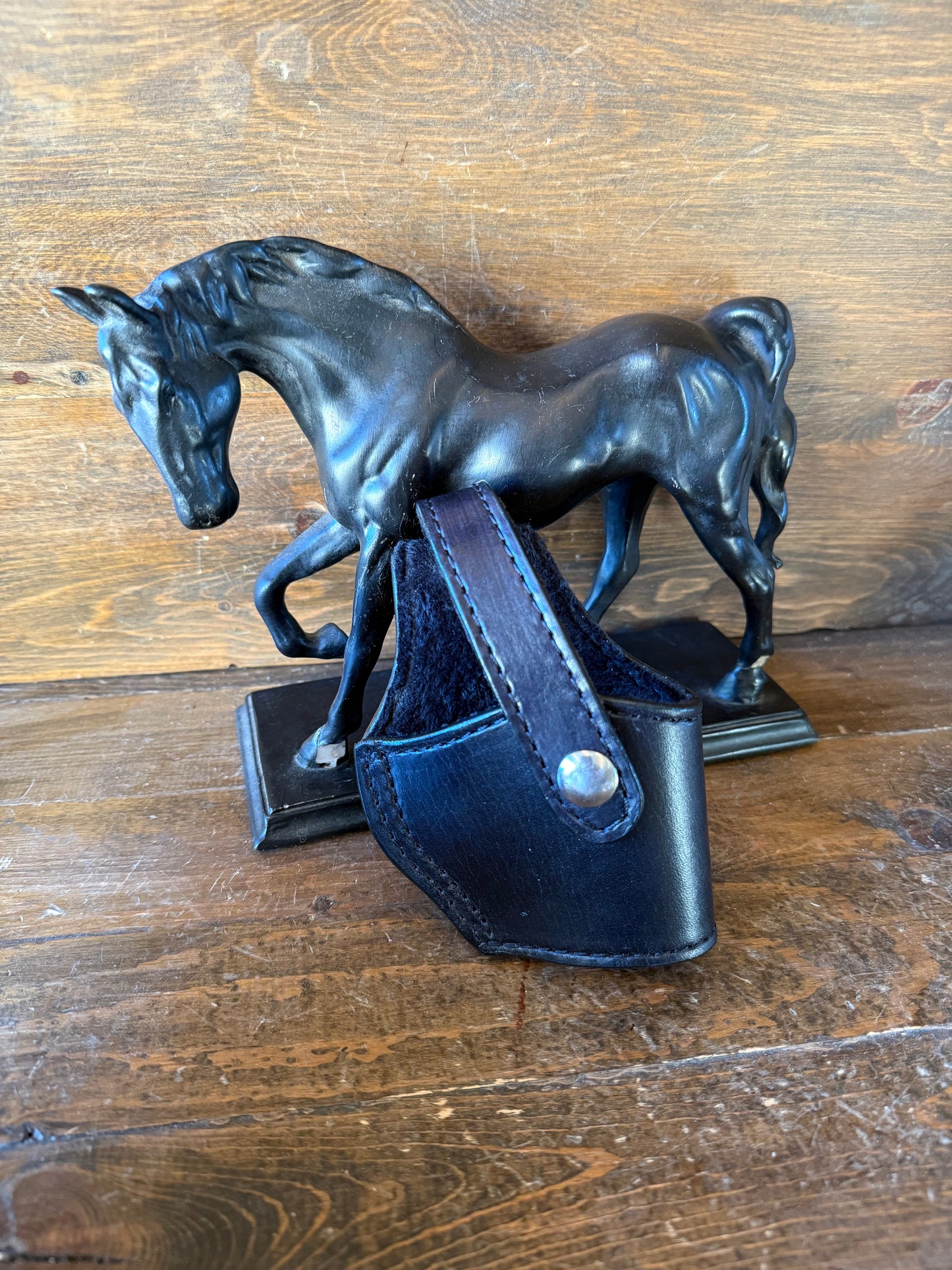 Black/chrome veg tan compact holster (1911)