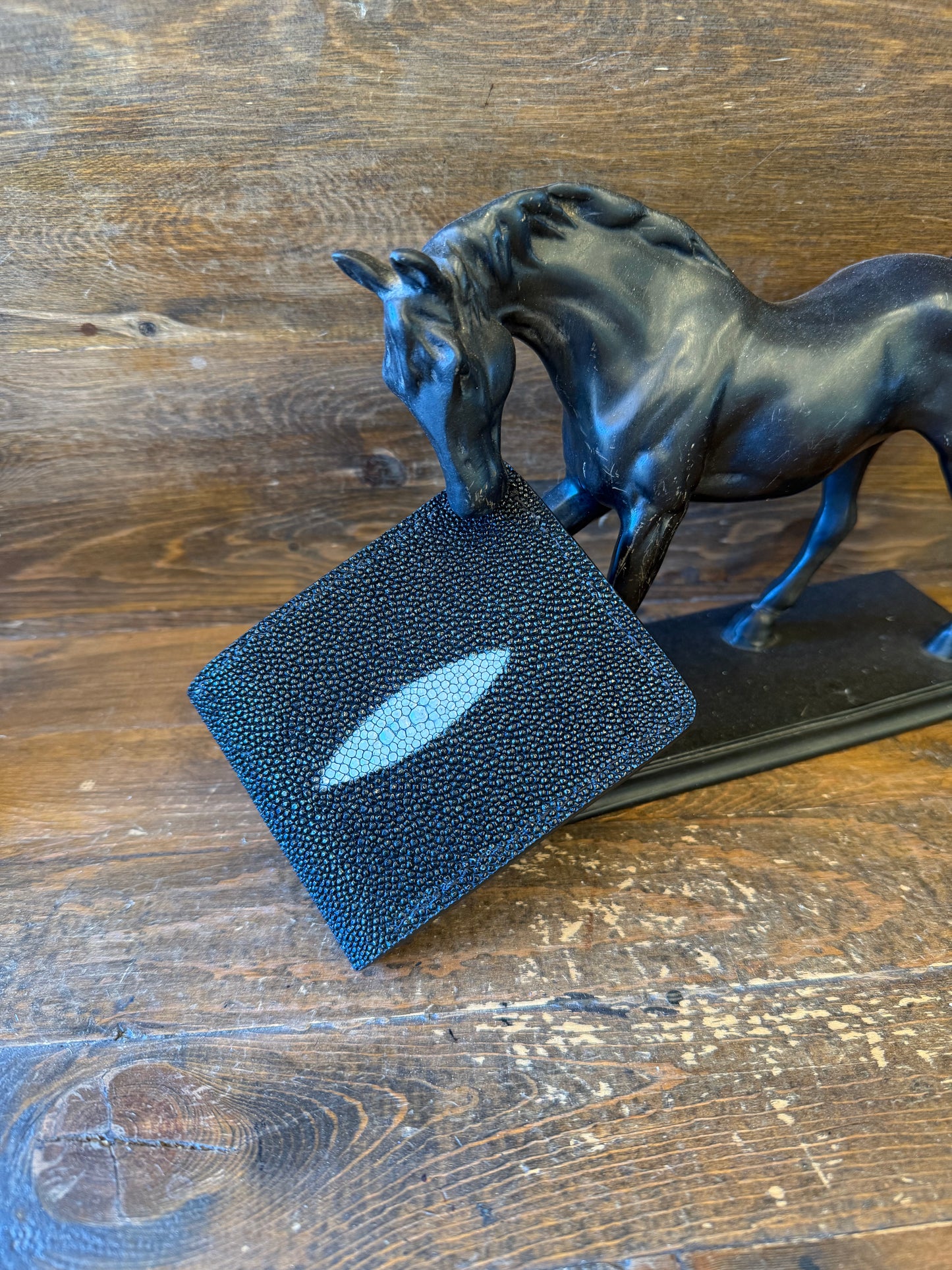 Black diamond  stingray skin wallet