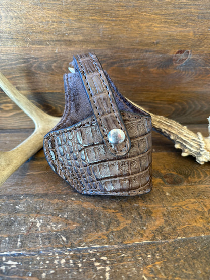 Brown crocodile belly skin compact holster ( Beretta )