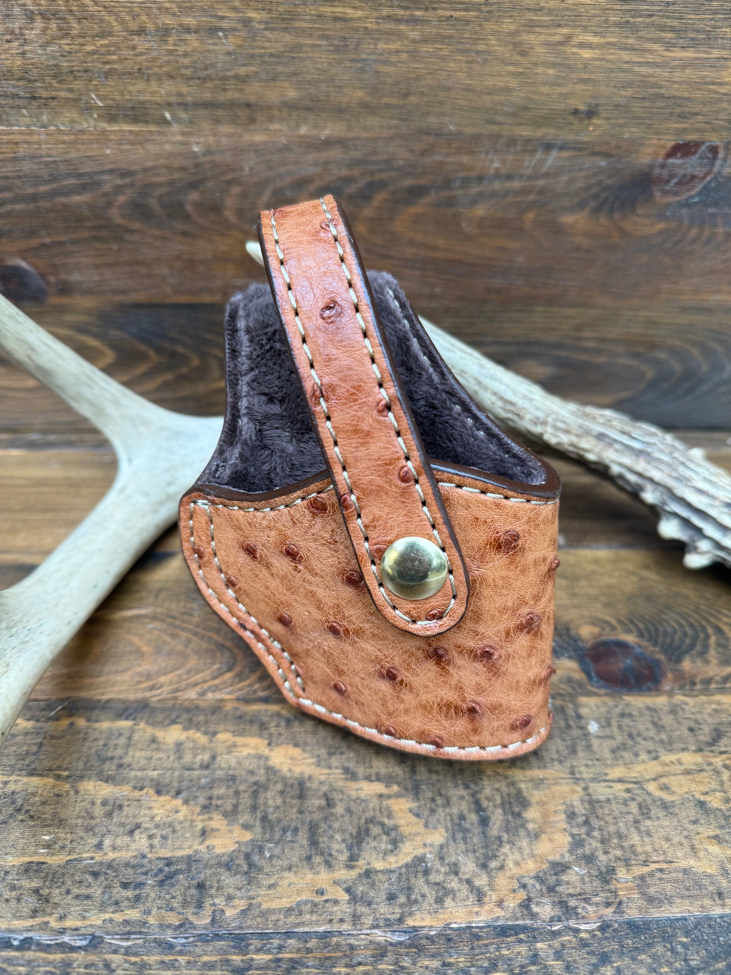 Rustic conac/Gold ostrich compact holster (1911)