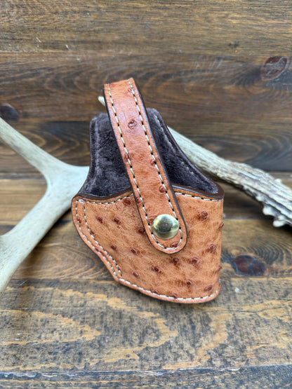 Rustic conac/Gold ostrich compact holster (1911)