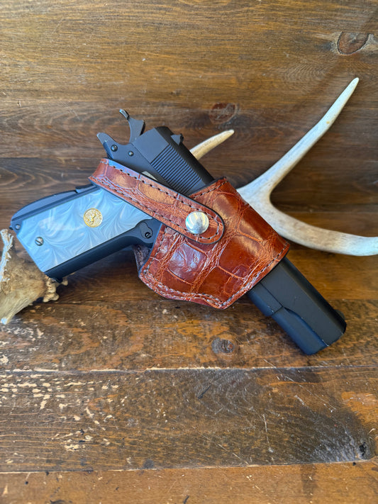 Conac/chrome alligator compact holster (1911)