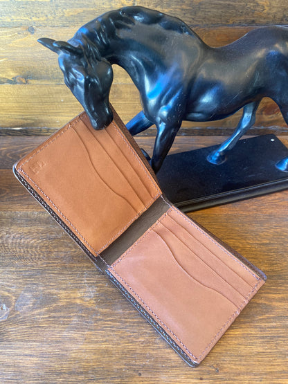 Tangerine full ostrich wallet