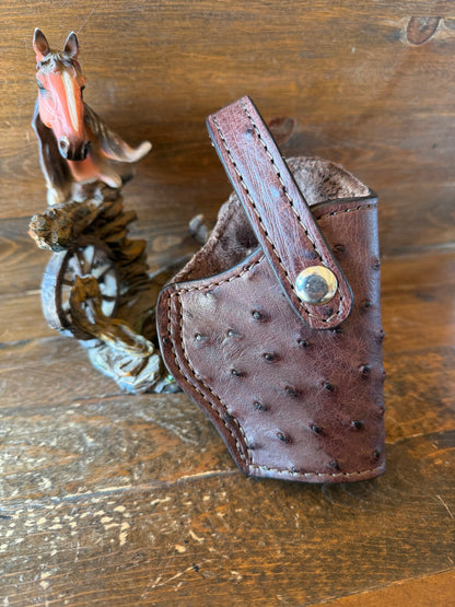 Dark Brown ostrich skin medium holster ( 1911 )