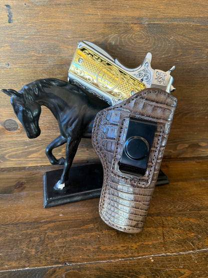IWB Brown crocodile belly holster (1911)