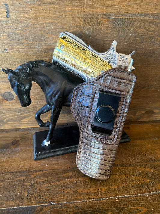 IWB Brown crocodile belly holster (1911)